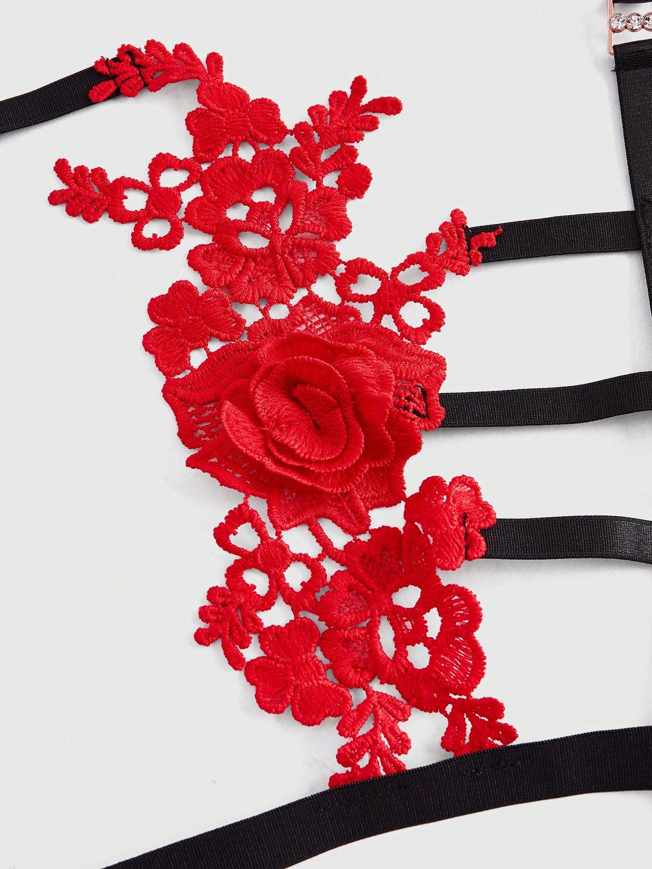 J-Fashion Women's Sexy Floral Lace Bodysuit
