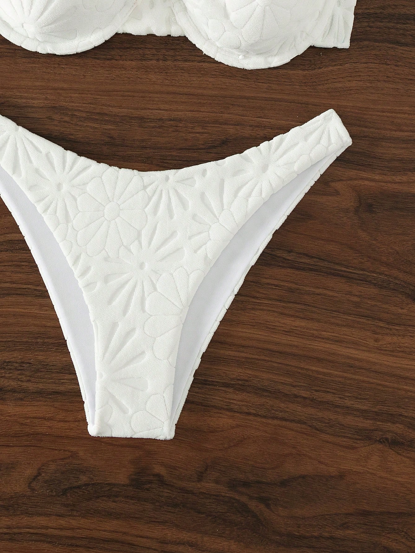 Summer Beach Solid Color V-Neck Bikini Set