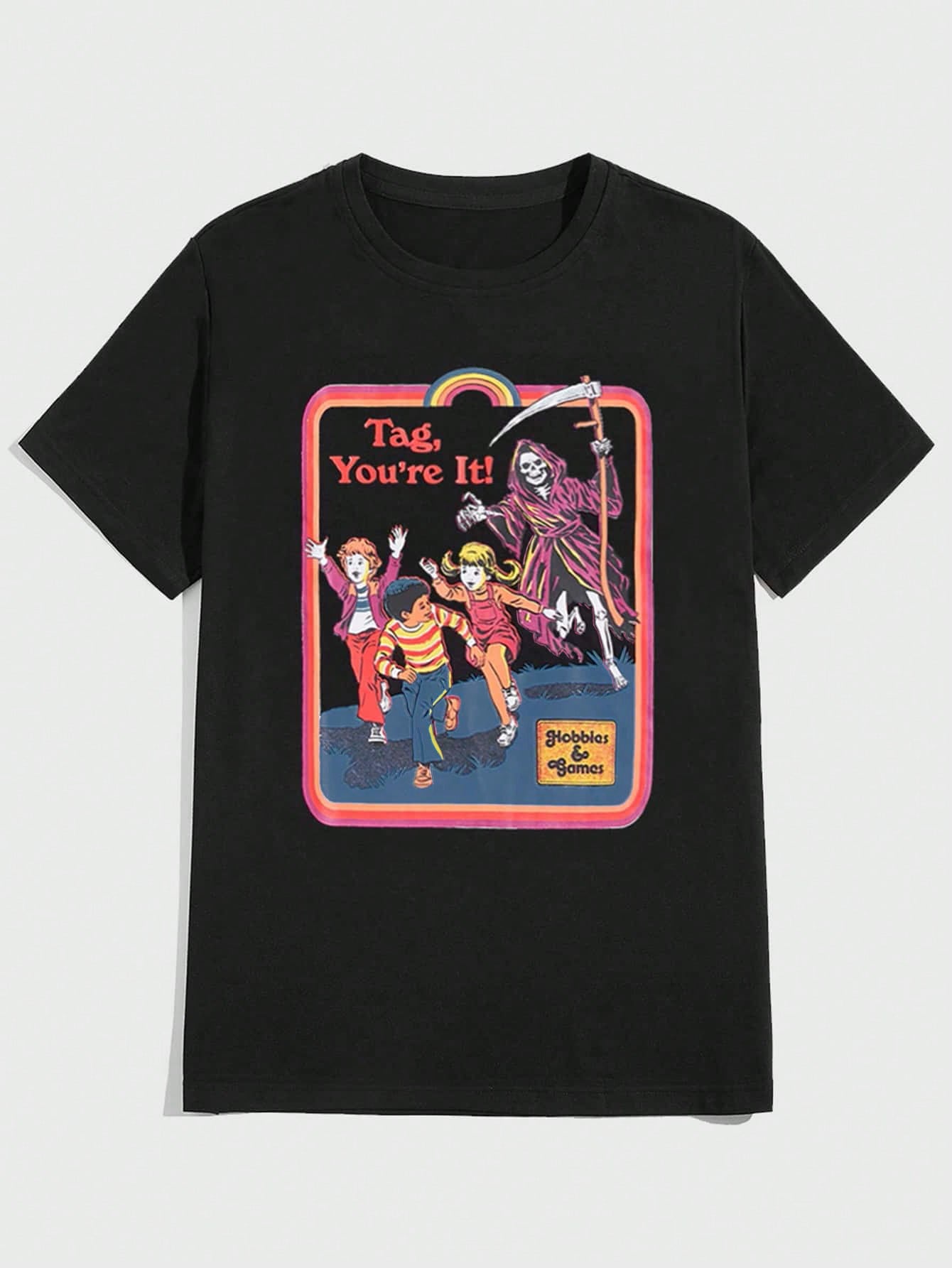 Stevenrhodes Men Letter Skull & Figure Graphic Tee, School