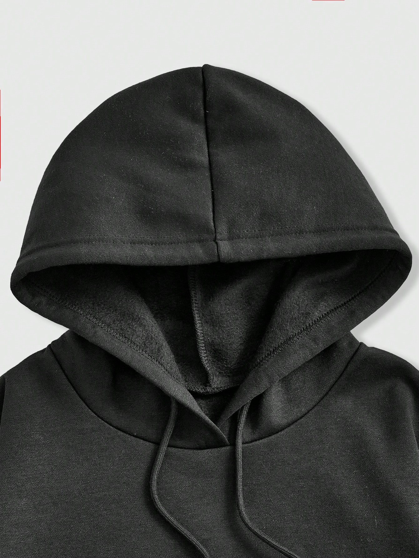 Hippie Casual Hooded Fleece Pullover With Print And Patchwork, Fall/Winter