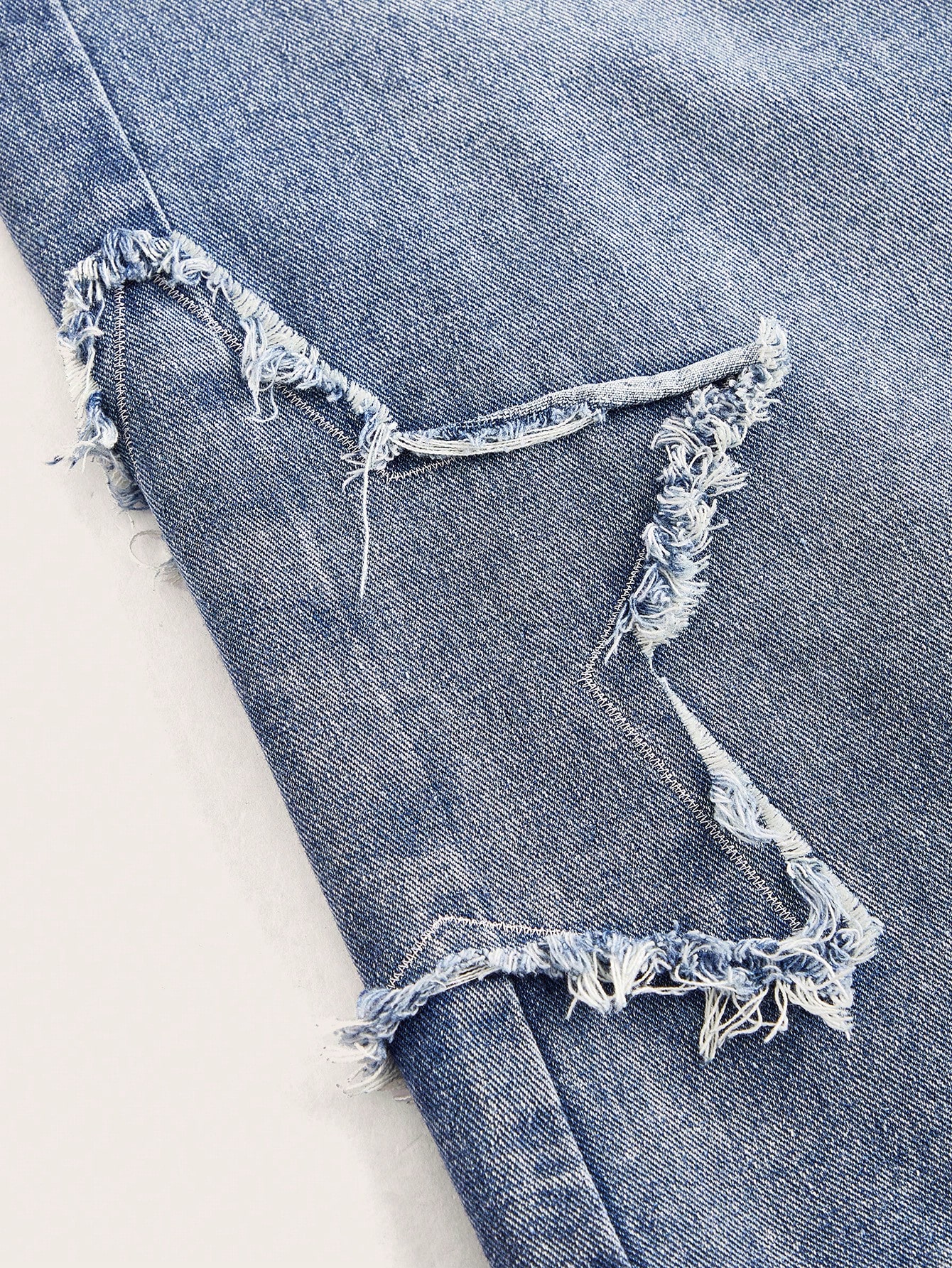 Grunge Punk Plus Size Star Pattern Frayed Edge Casual Daily Match Denim Shorts, School