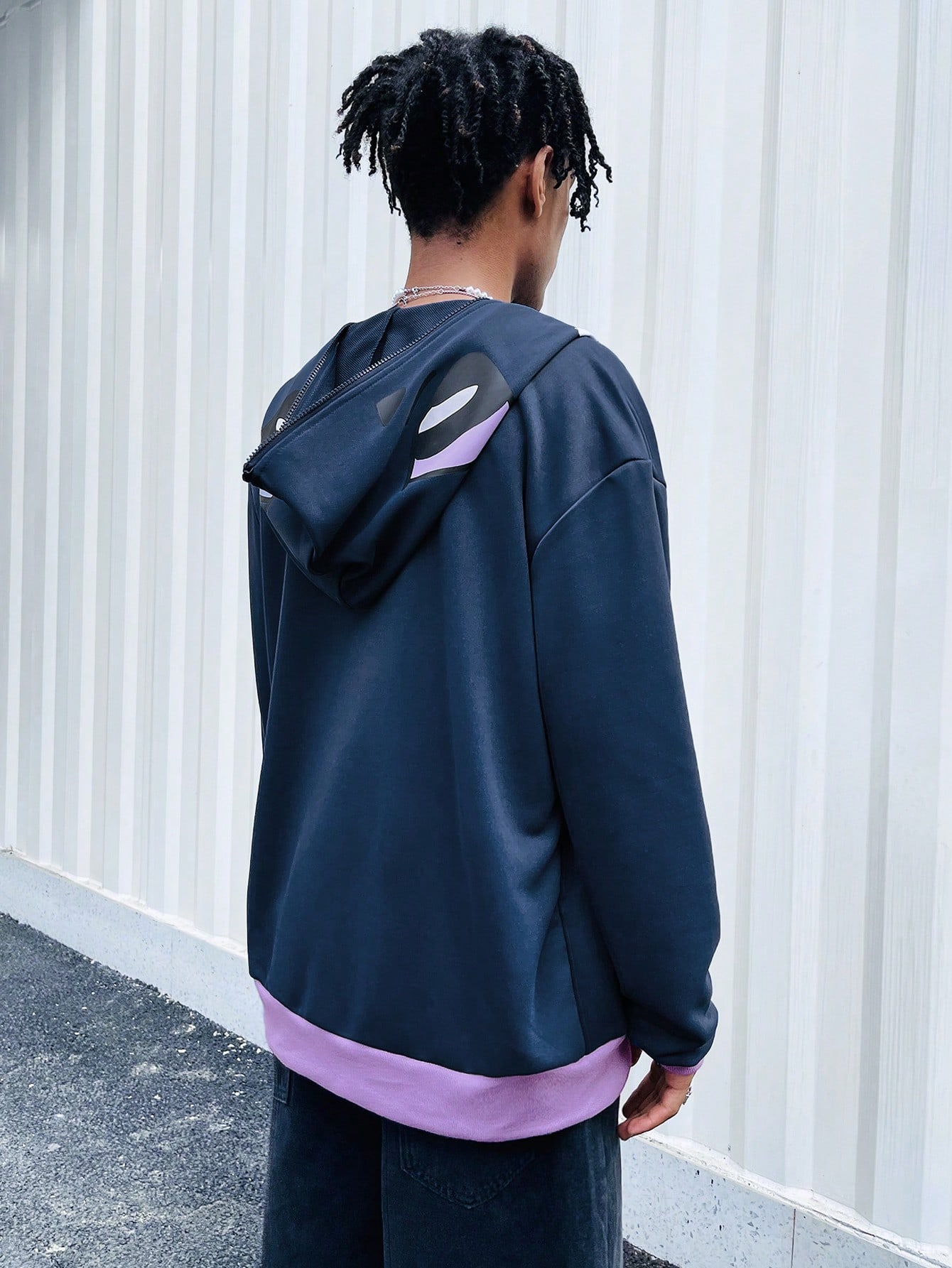 Street Life Men's Letter Print Hooded Sweatshirt