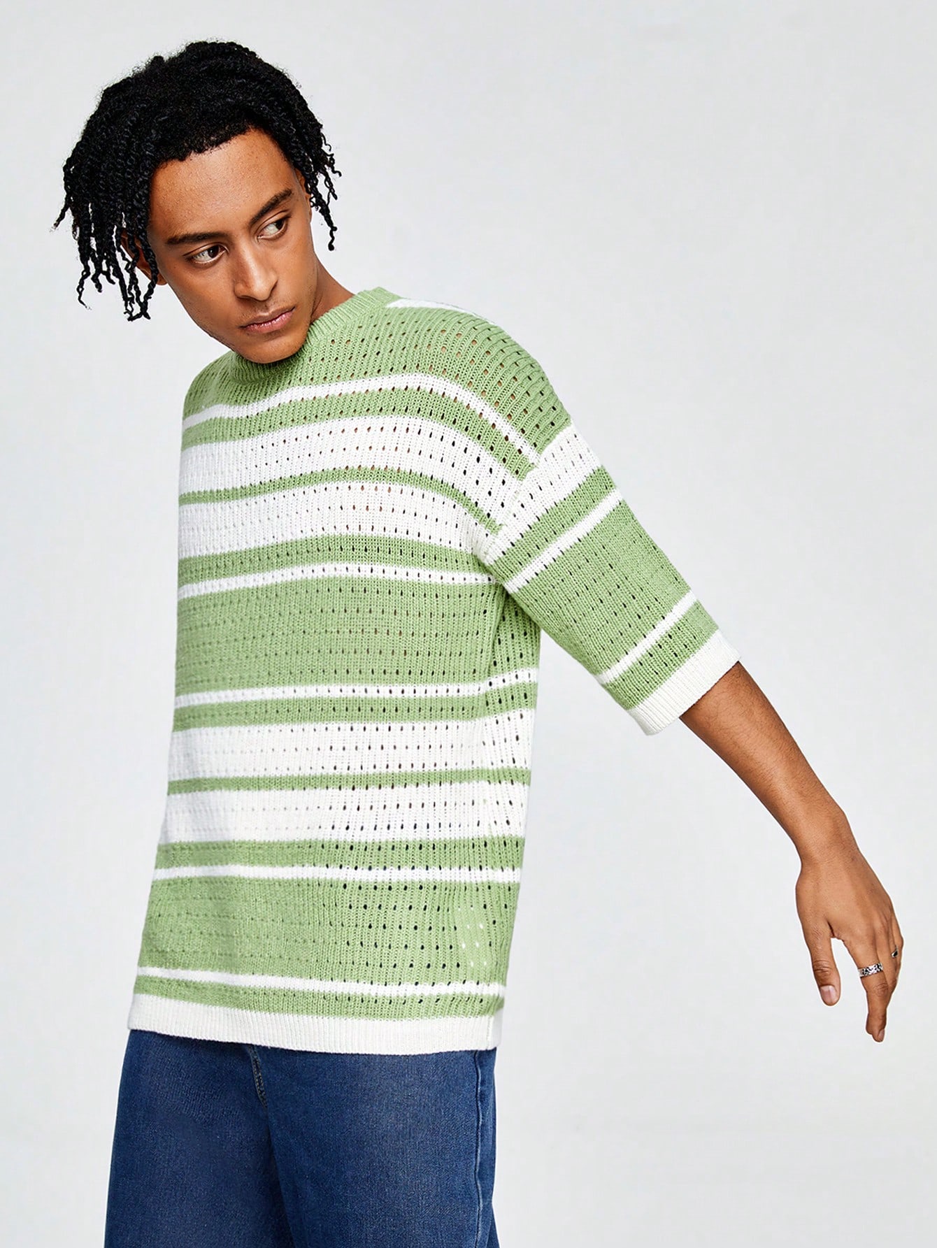 Street Life Men'S Casual Color Block Knit Sweater