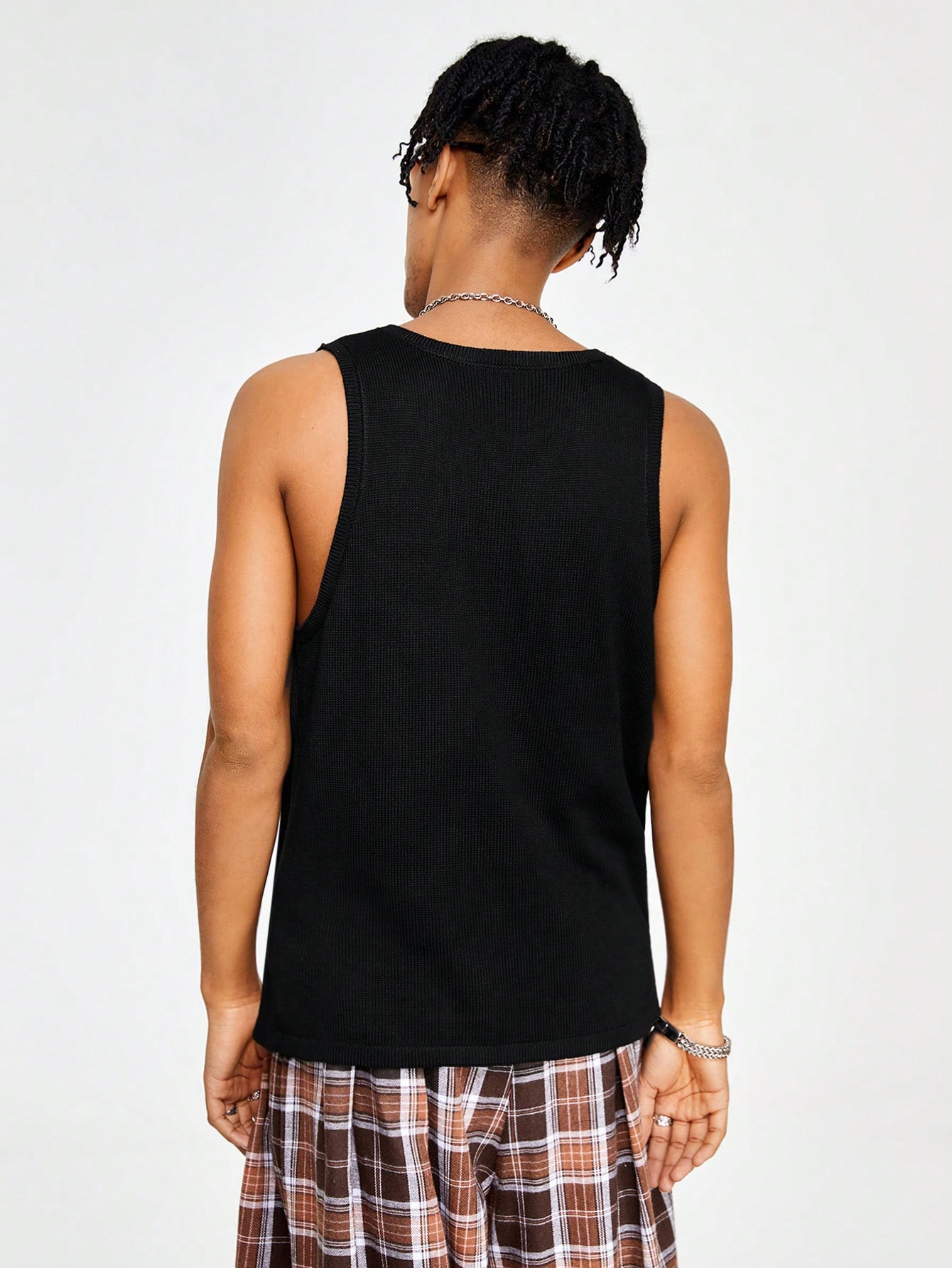 Street Life Men'S Solid Color Round Neck Vest