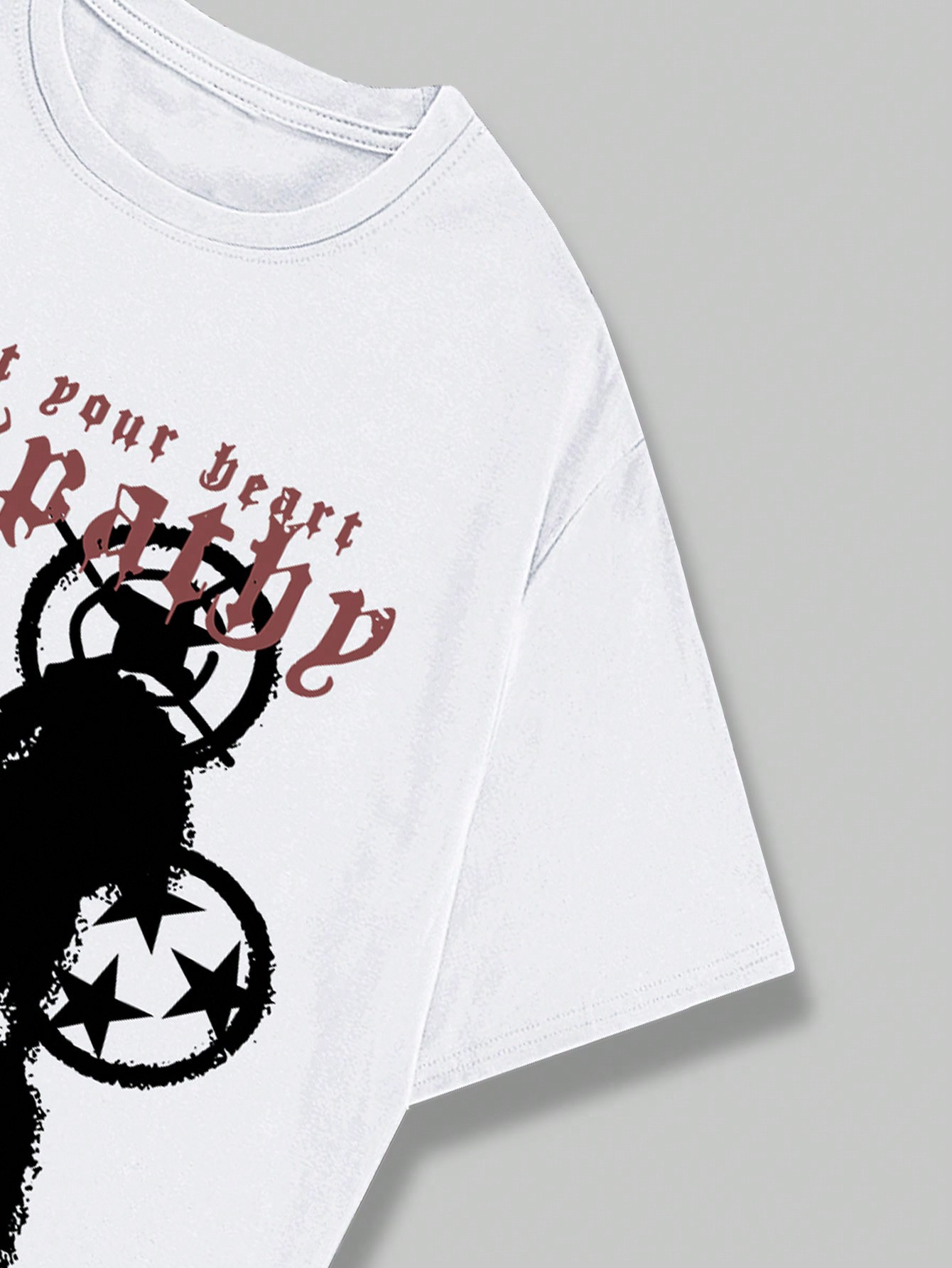 Street Life Men's Short Sleeve T-shirt With Characteristic Slogan Print