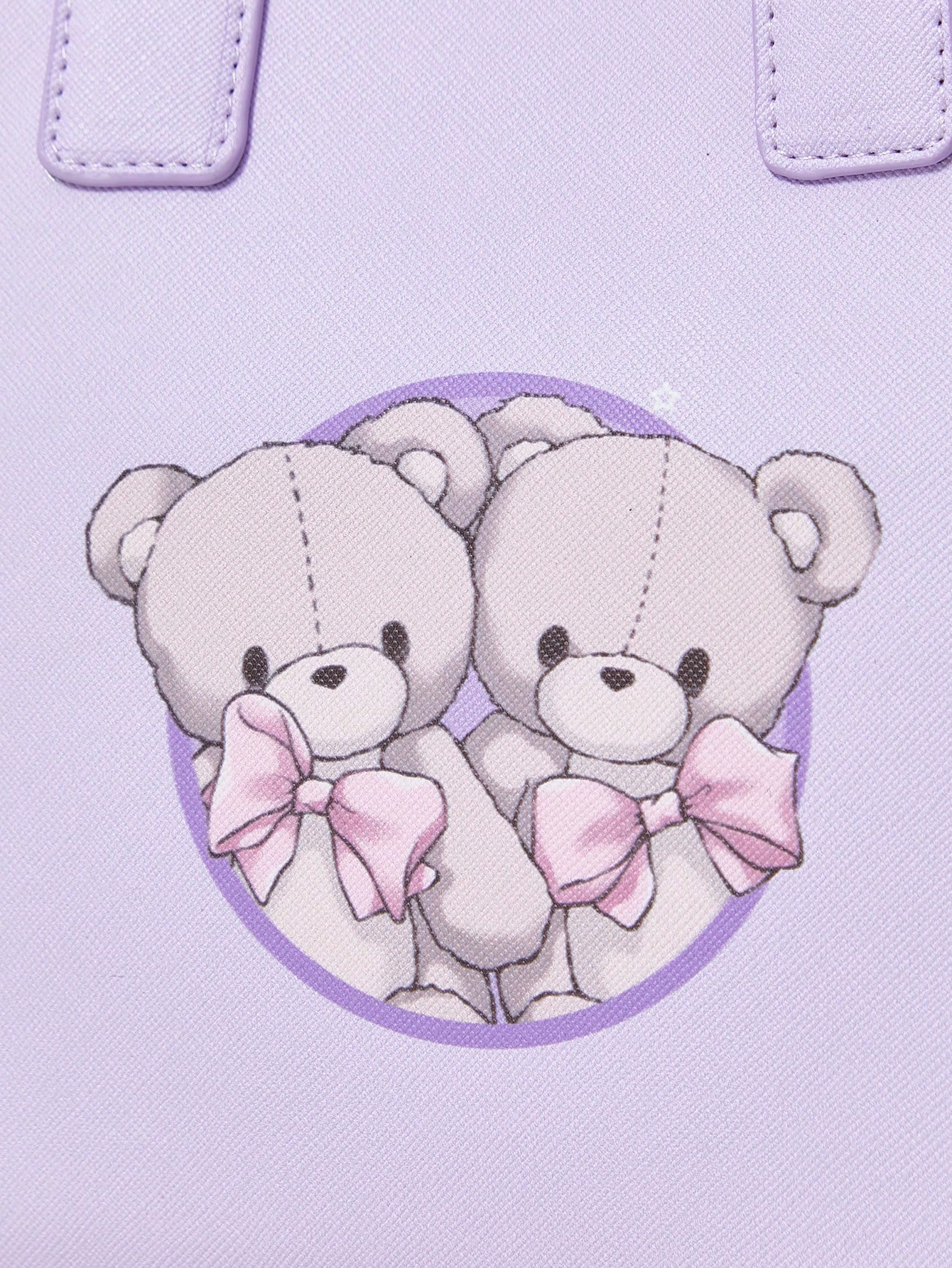 Kawaii Simple And Elegant Purple Teddy Bear Ladies' Handbag, Daily Use