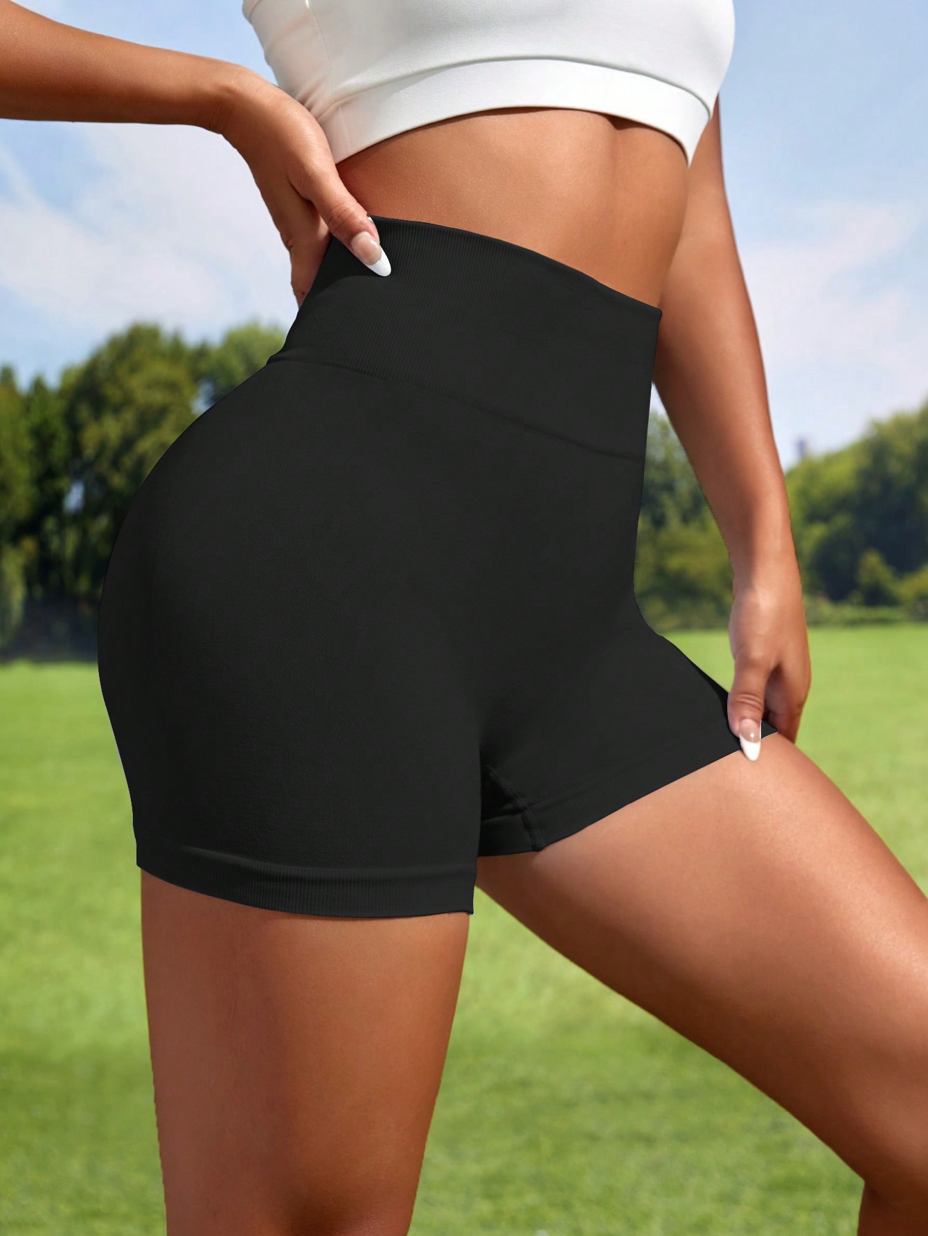 Seamless High Stretch Sports Biker Shorts Black Shorts Legging Shorts Stretchy Shorts