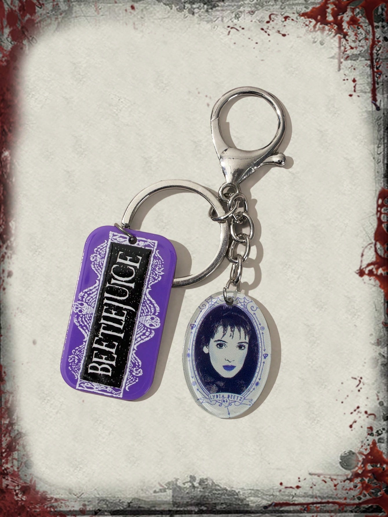 Beetlejuice | ROMWE 1pc Character & Letter Printed Keychain Casual