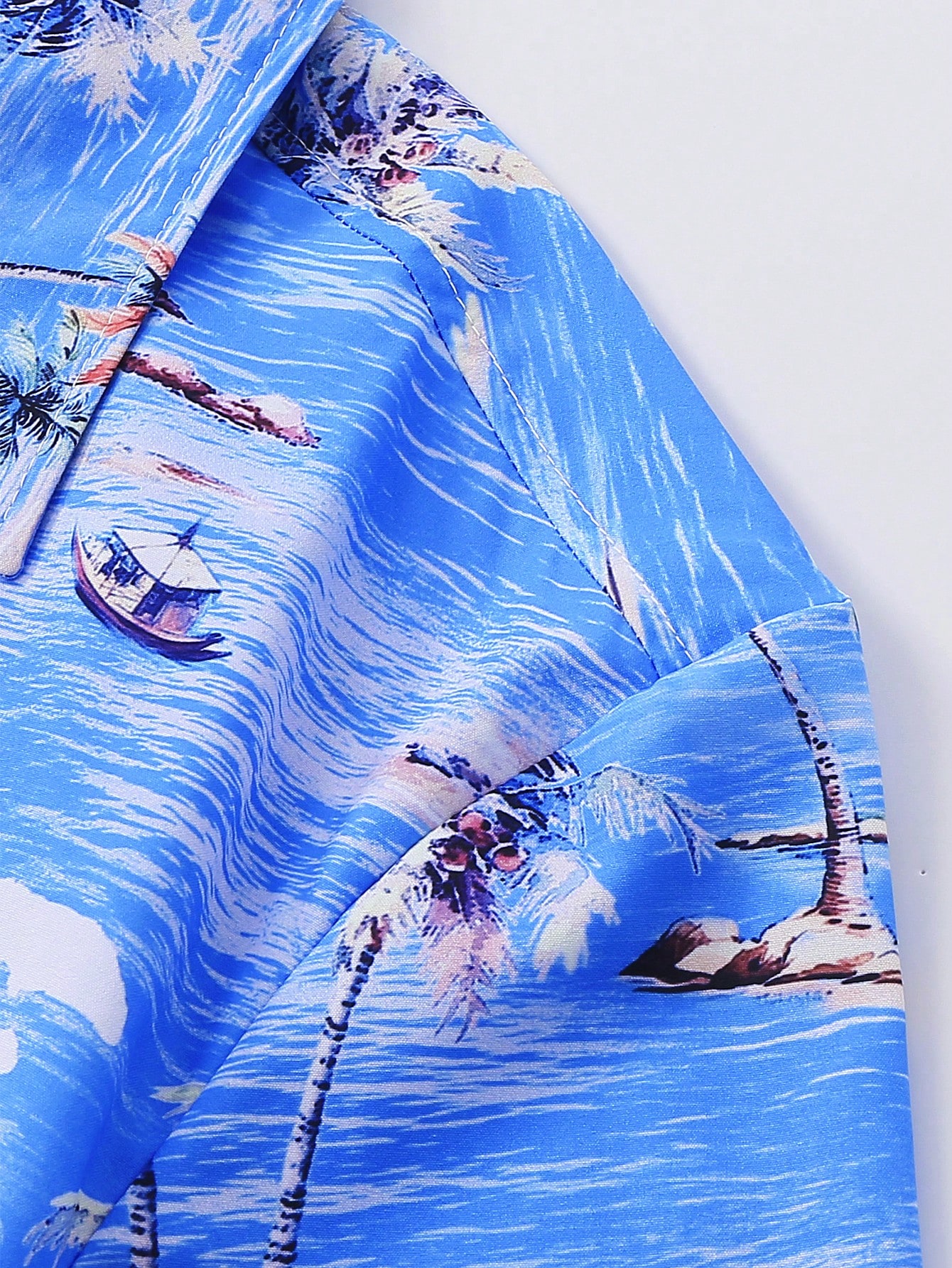 Street Life Men's Vacation Style Printed Short Sleeve Shirt, Suitable For Spring And Summer Daily Wear