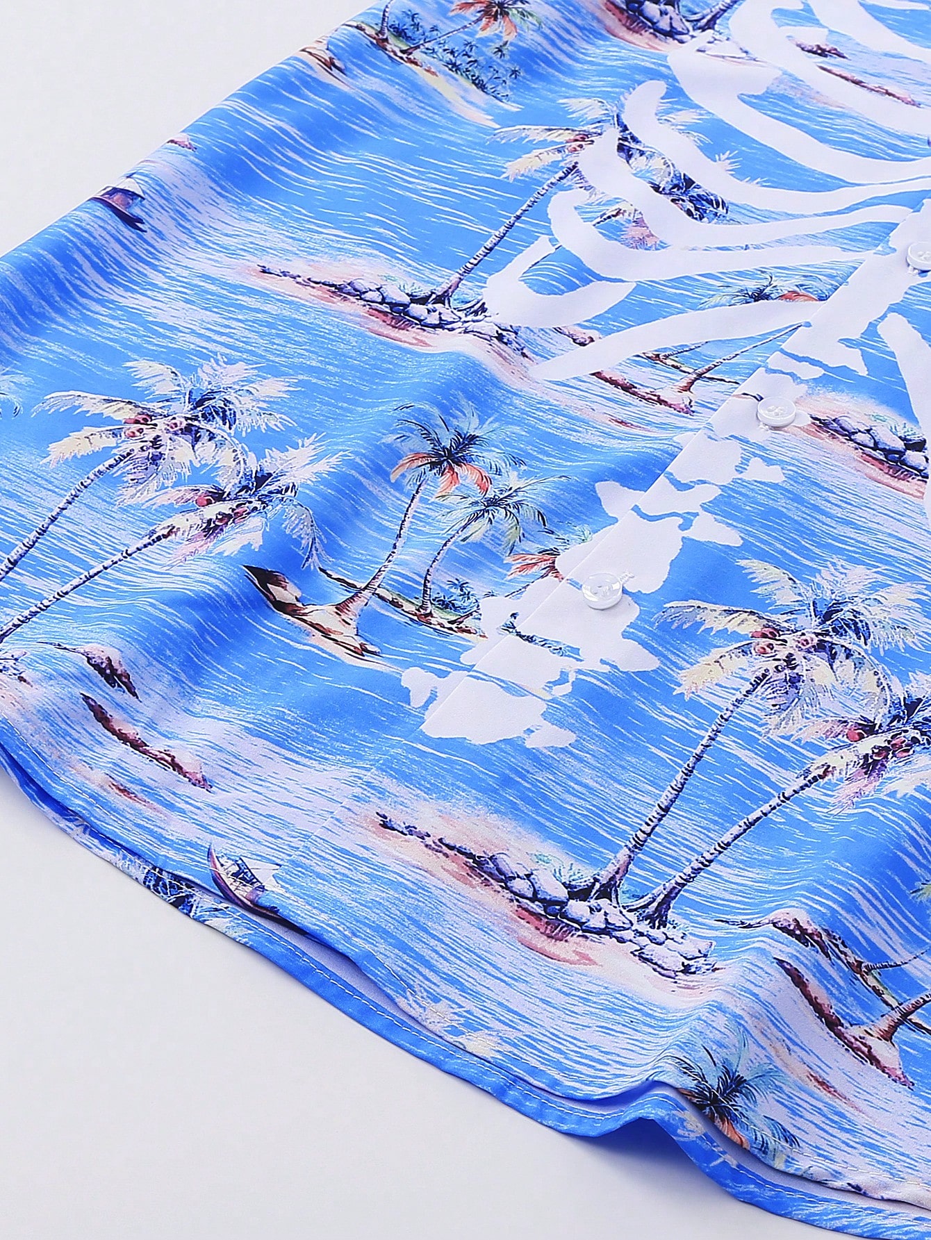 Street Life Men's Vacation Style Printed Short Sleeve Shirt, Suitable For Spring And Summer Daily Wear