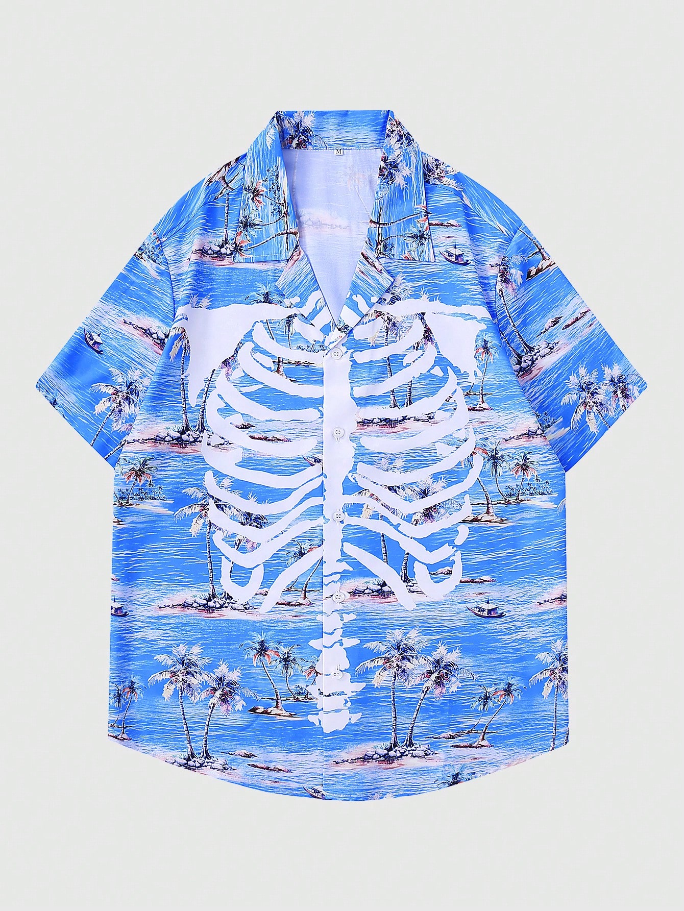 Street Life Men's Vacation Style Printed Short Sleeve Shirt, Suitable For Spring And Summer Daily Wear