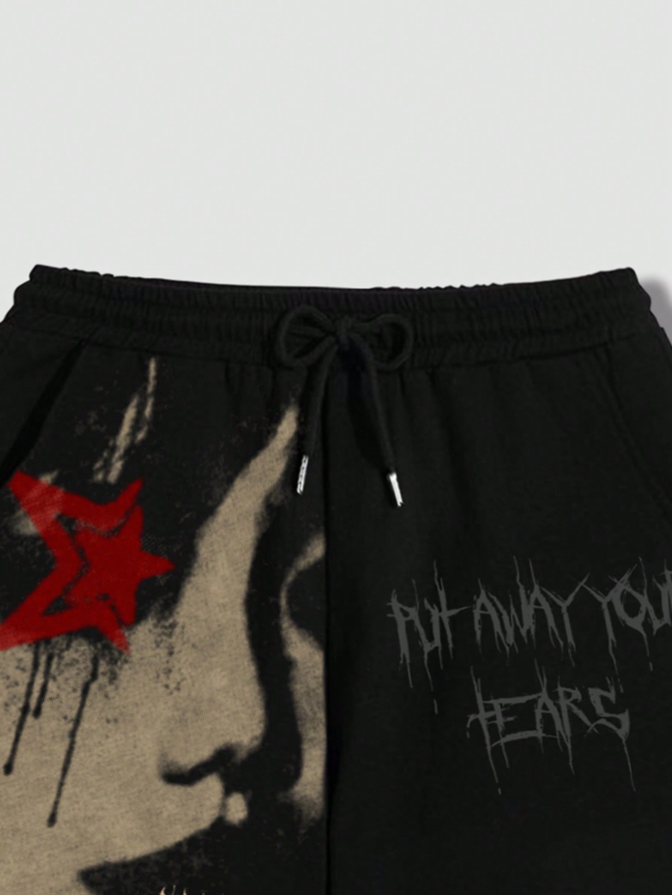 Street Life Men's Figure Graphic Drawstring Waist Shorts, Suitable For Daily Wear In Spring And Summer, School