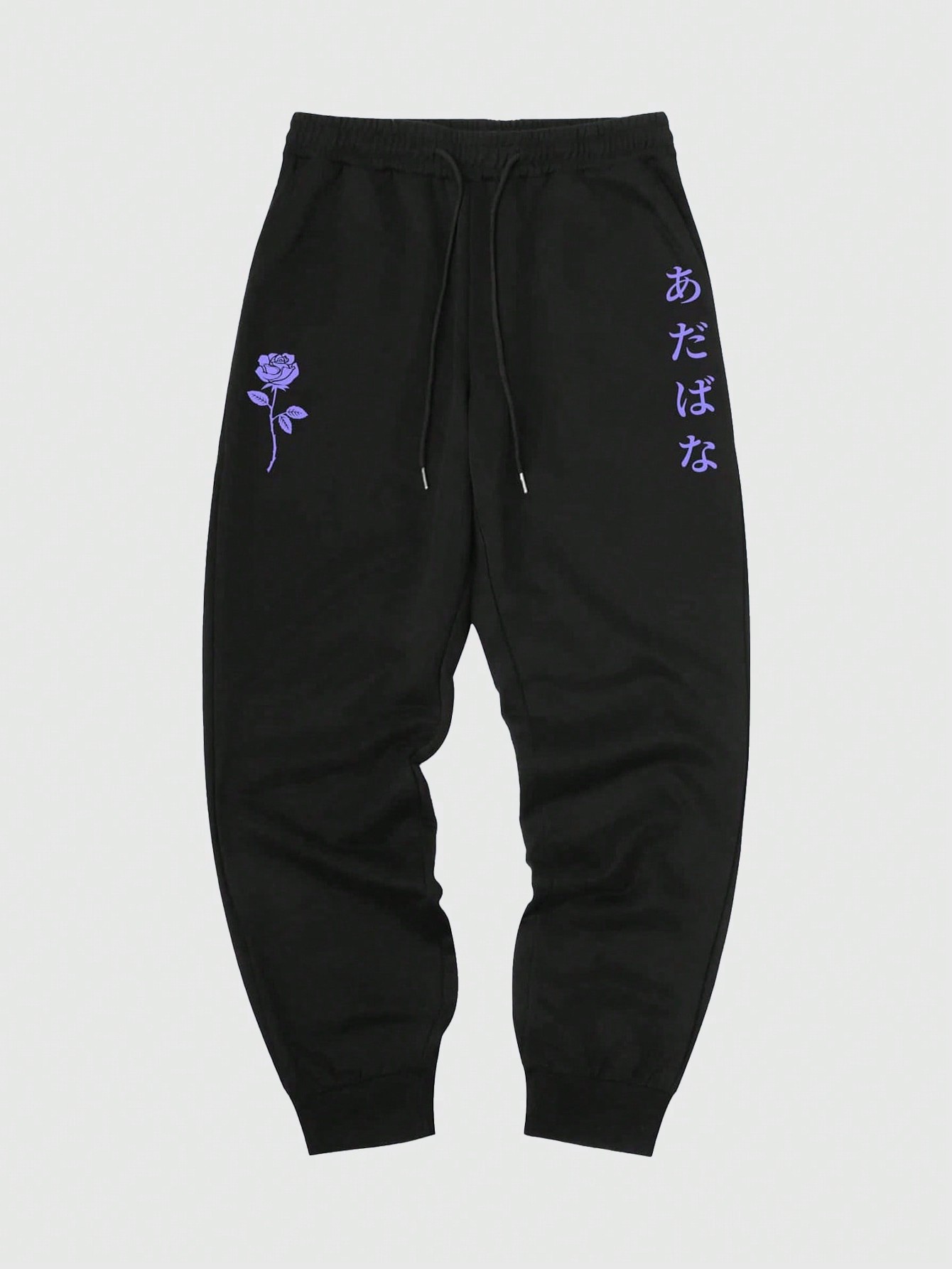 Anime Men Floral Print Sweatpants