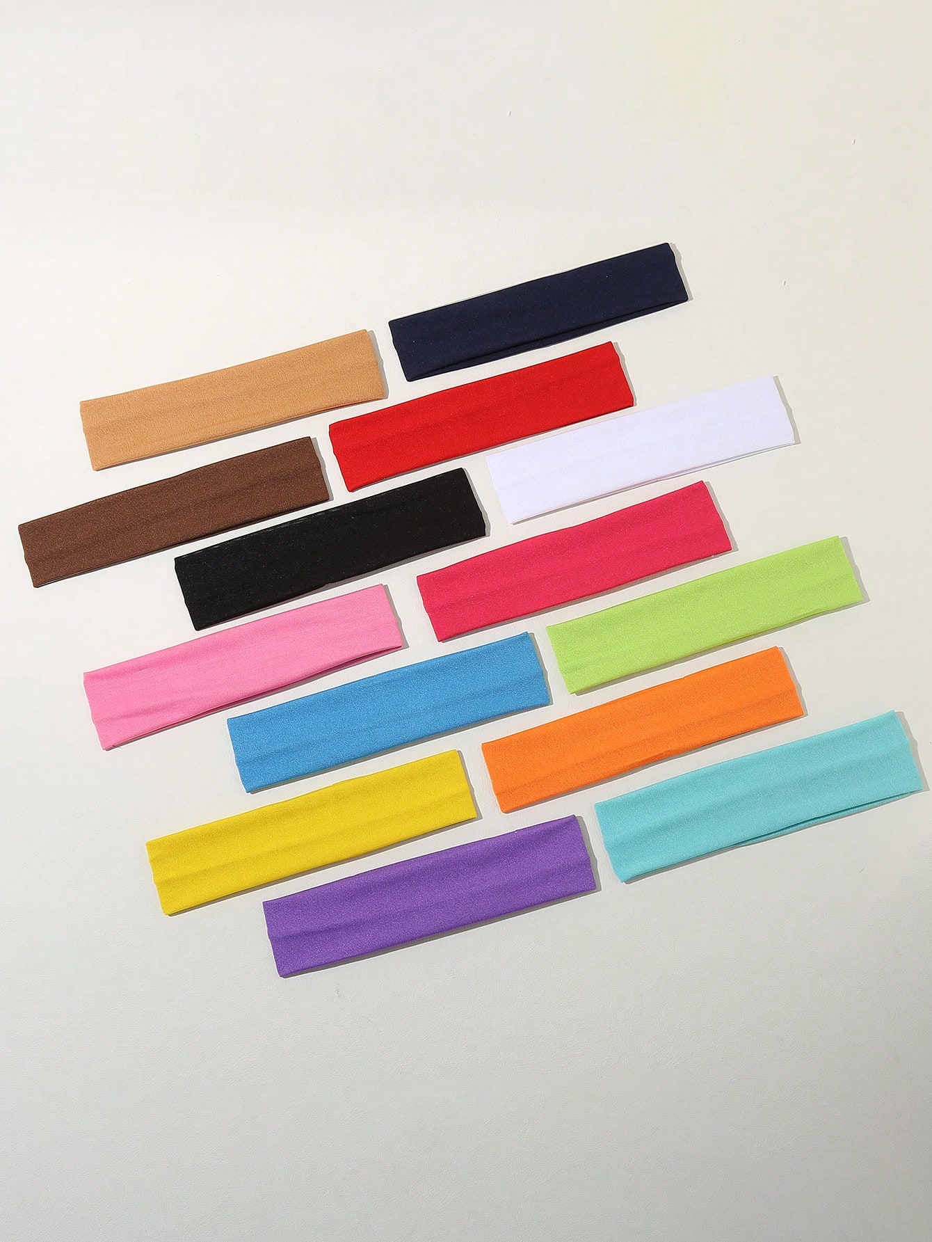 14pcs Plain School Color Theme Sports Headbands