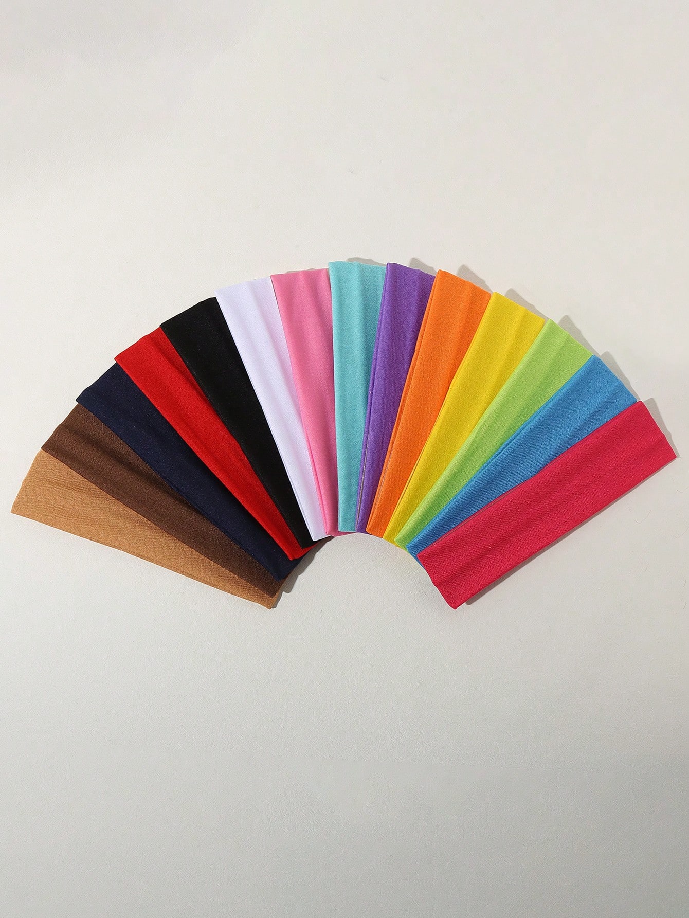 14pcs Plain School Color Theme Sports Headbands