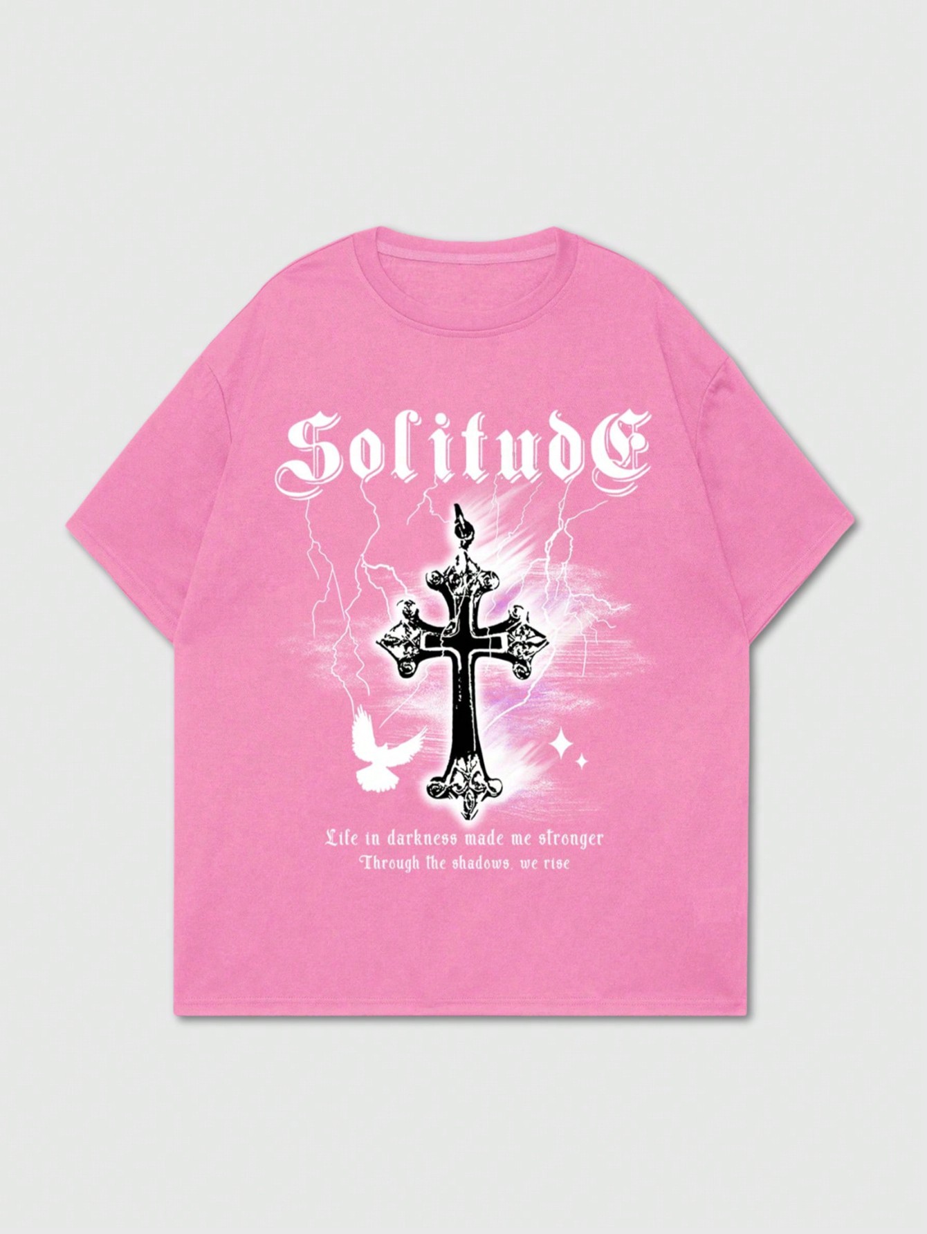 Street Life Men Cross Letter Graphic Y2k T-Shirt For Halloween, School