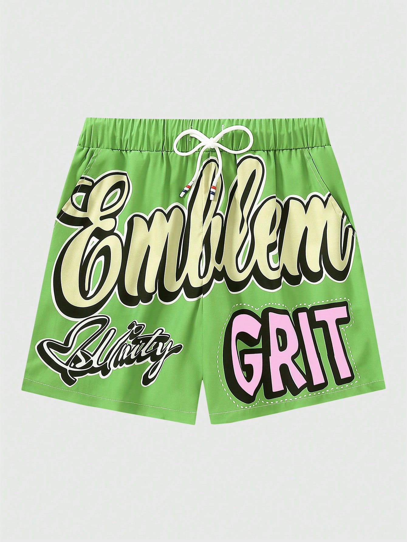 Street Life Men's Casual Slogan Printed Shorts Suitable For Spring And Summer