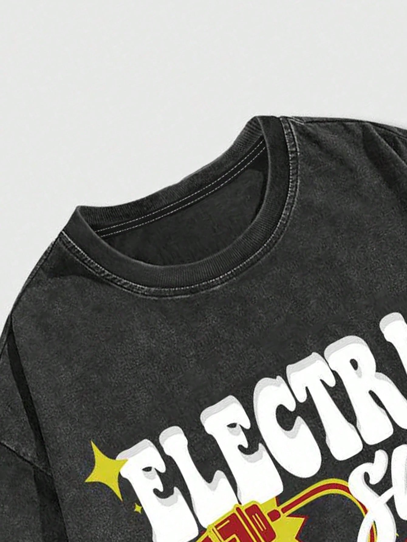 Street Life Men's Snowflake Printed Short Sleeve T-Shirt With Slogan, Suitable For Spring And Summer Daily Wear