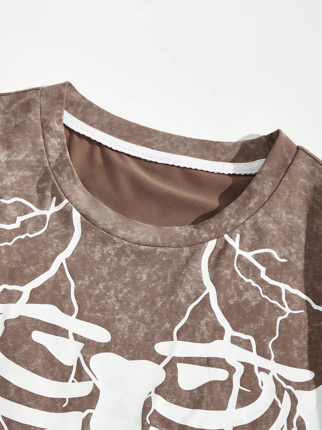 Grunge Punk Men Casual And Fashionable Short-Sleeved T-Shirt With Skull And Letter Print And Round Neck For Summer