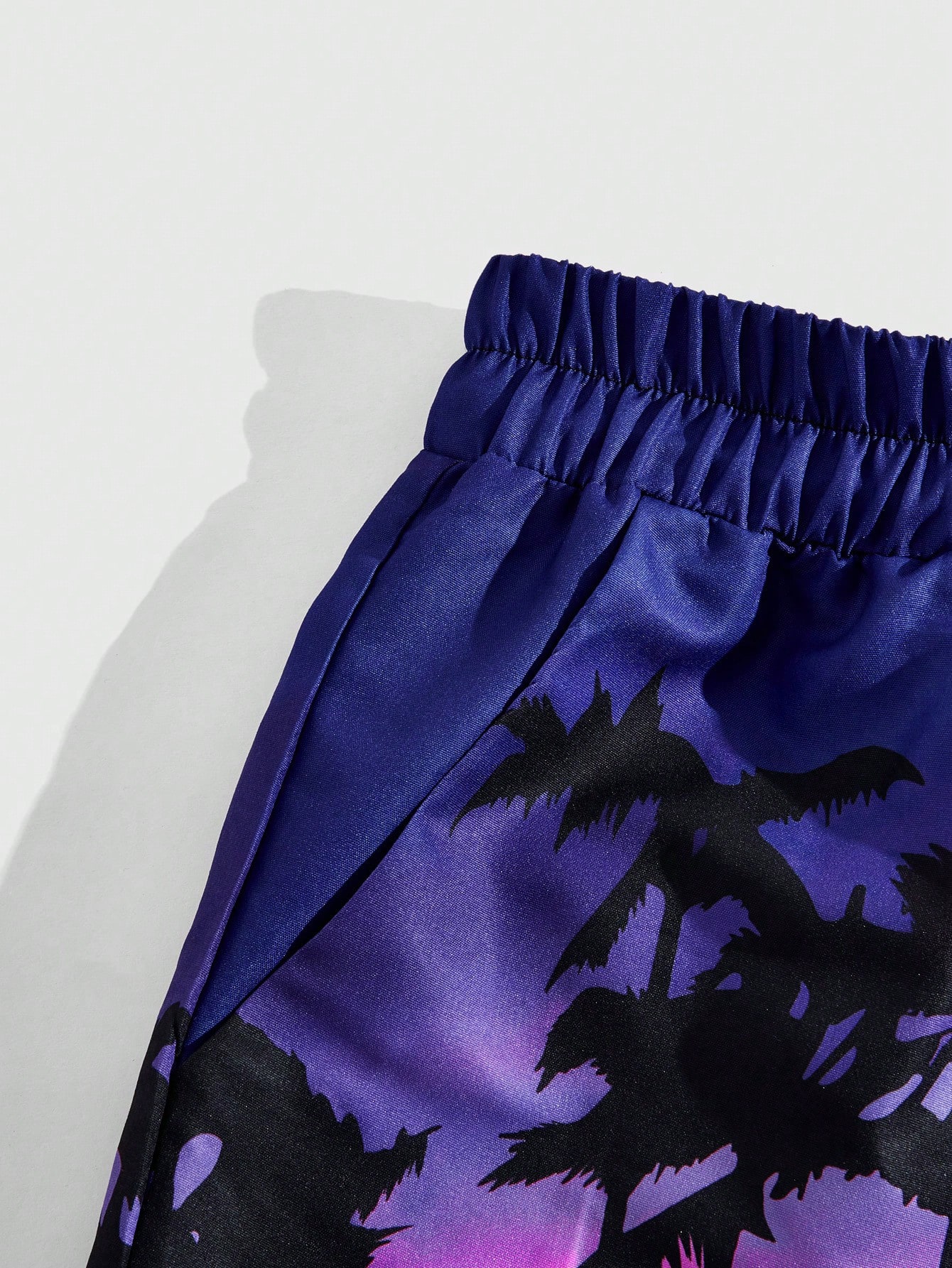 Street Life Men's Palm Tree & Letter Print Drawstring Waist Basketball Shorts