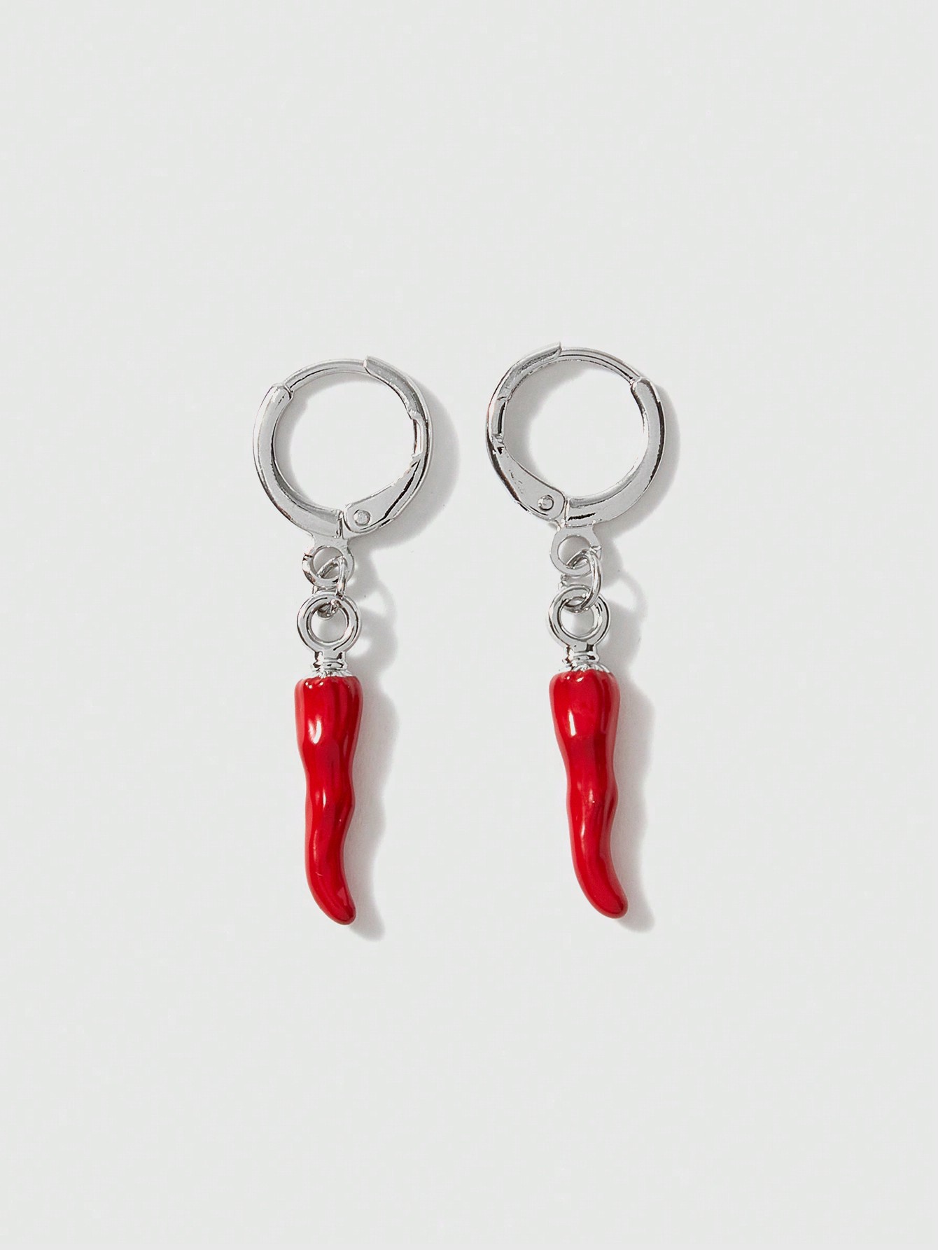 Goth Fashionable And Unique Red Chili Pepper Ear Drop Earrings For Women
