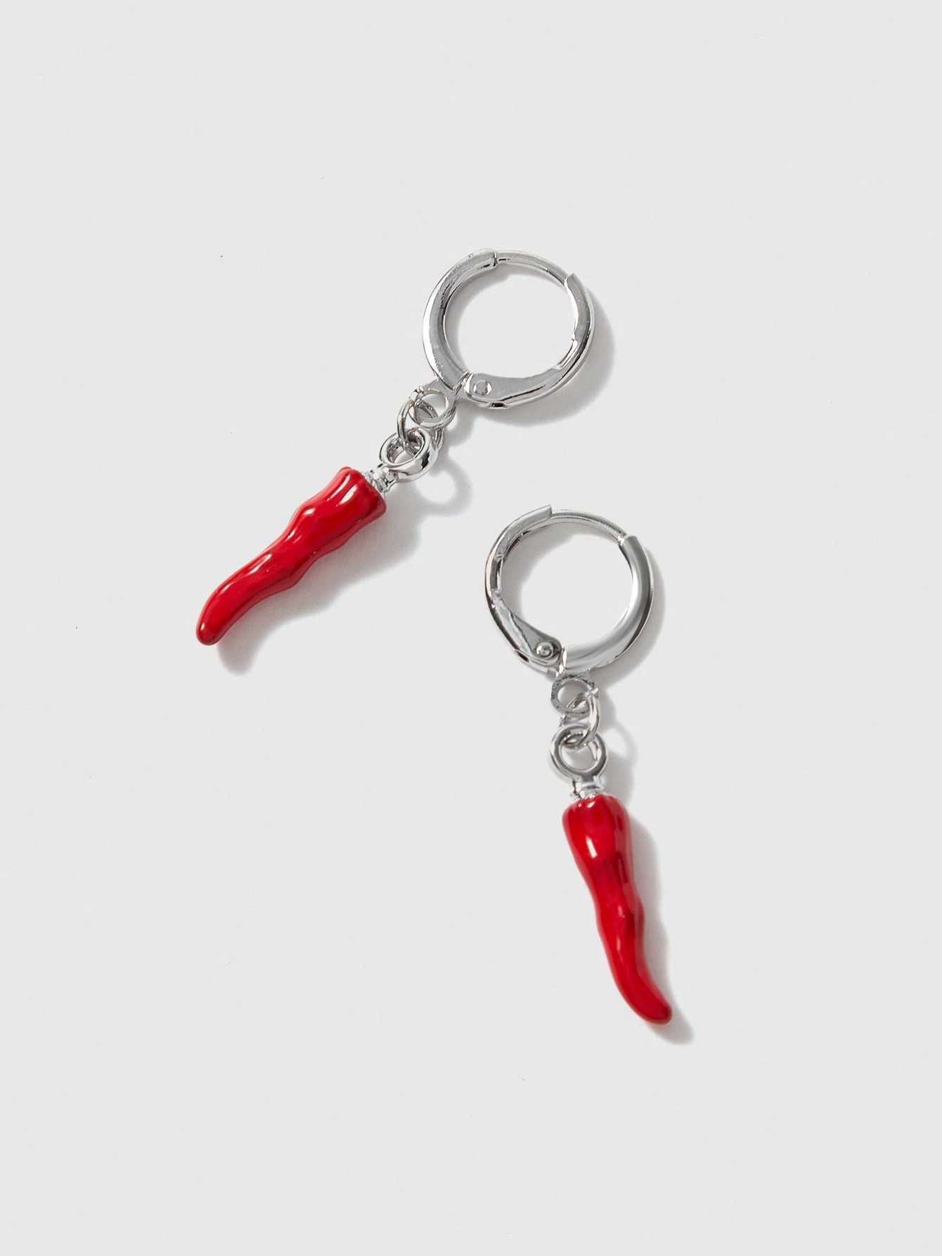 Goth Fashionable And Unique Red Chili Pepper Ear Drop Earrings For Women