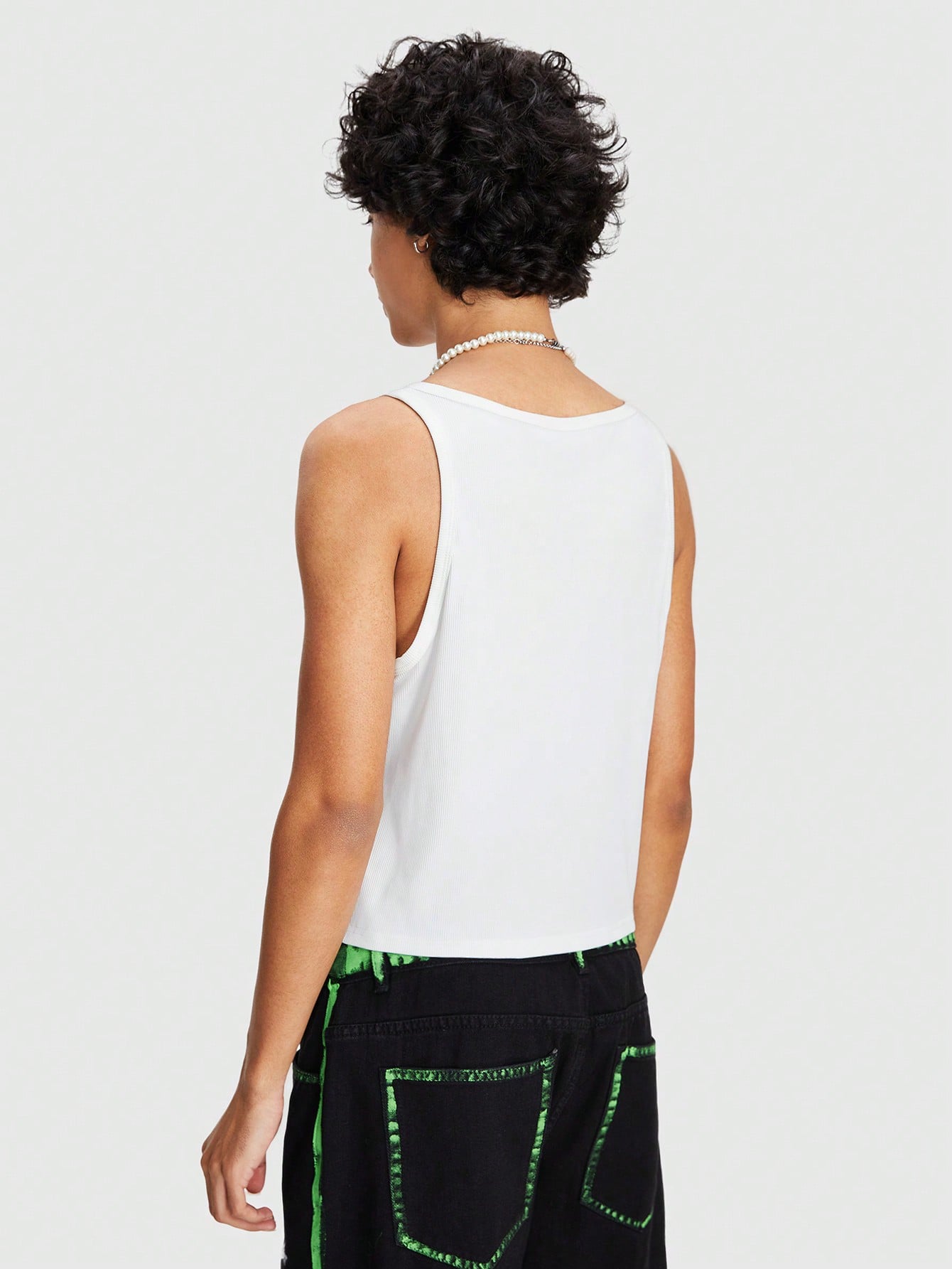 ROMWE Avant Men's Summer Casual Character Printed Round Neck Tank Top