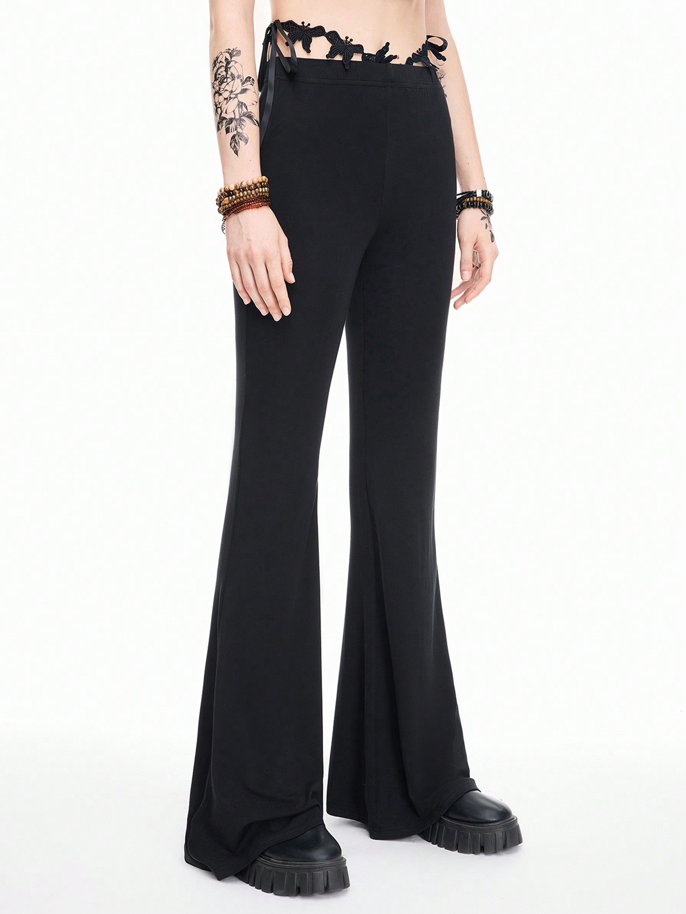 Fairycore Women's Solid Color Simple Daily Trousers