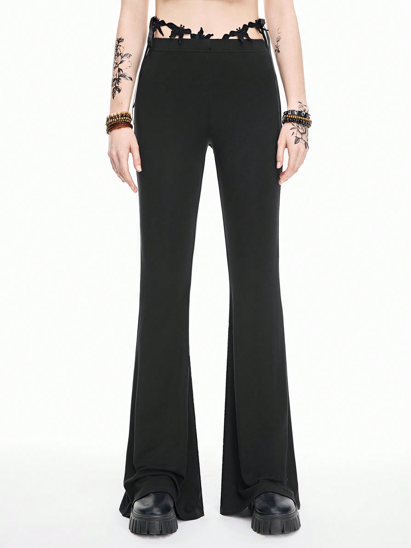 Fairycore Women's Solid Color Simple Daily Trousers