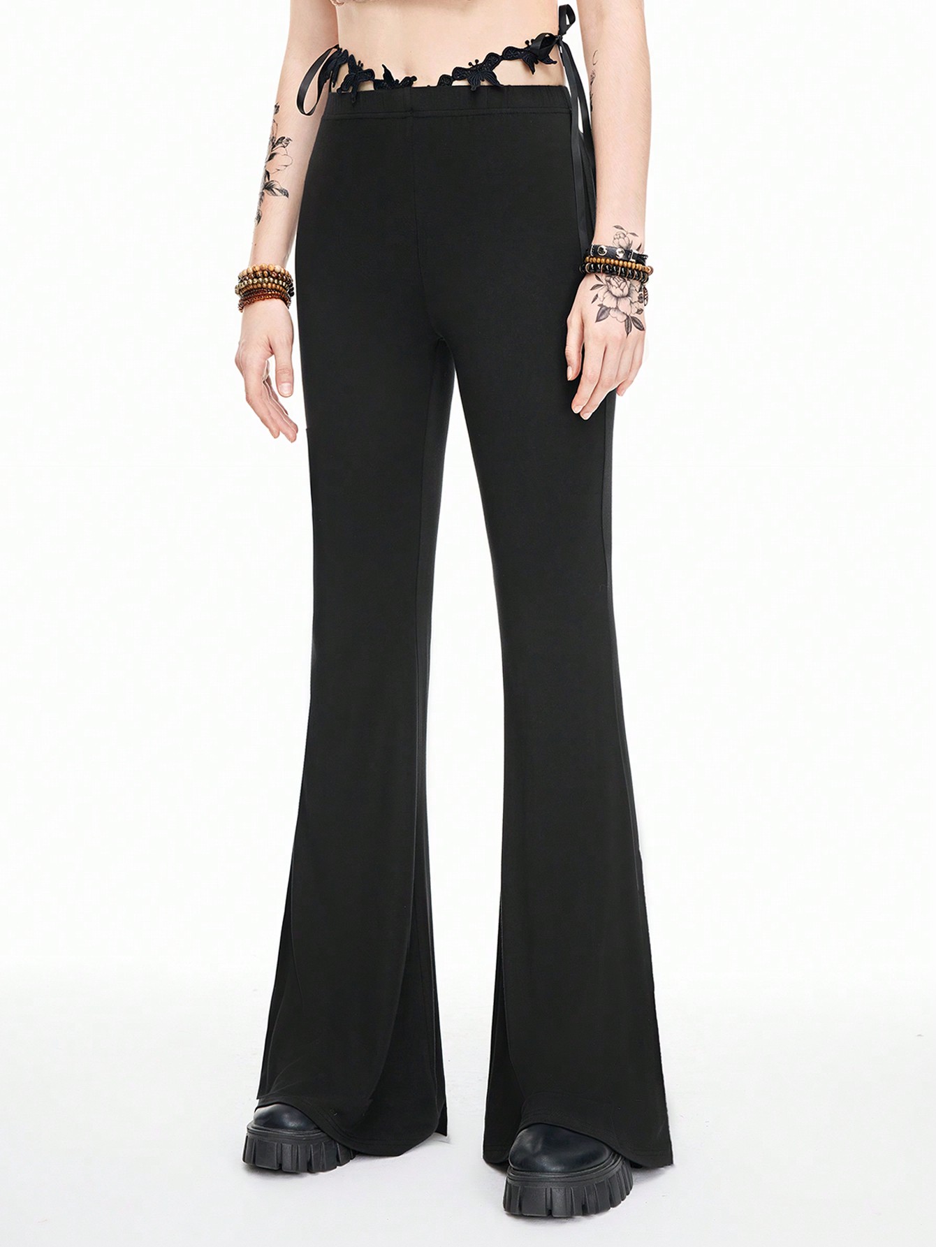 Fairycore Women's Solid Color Simple Daily Trousers