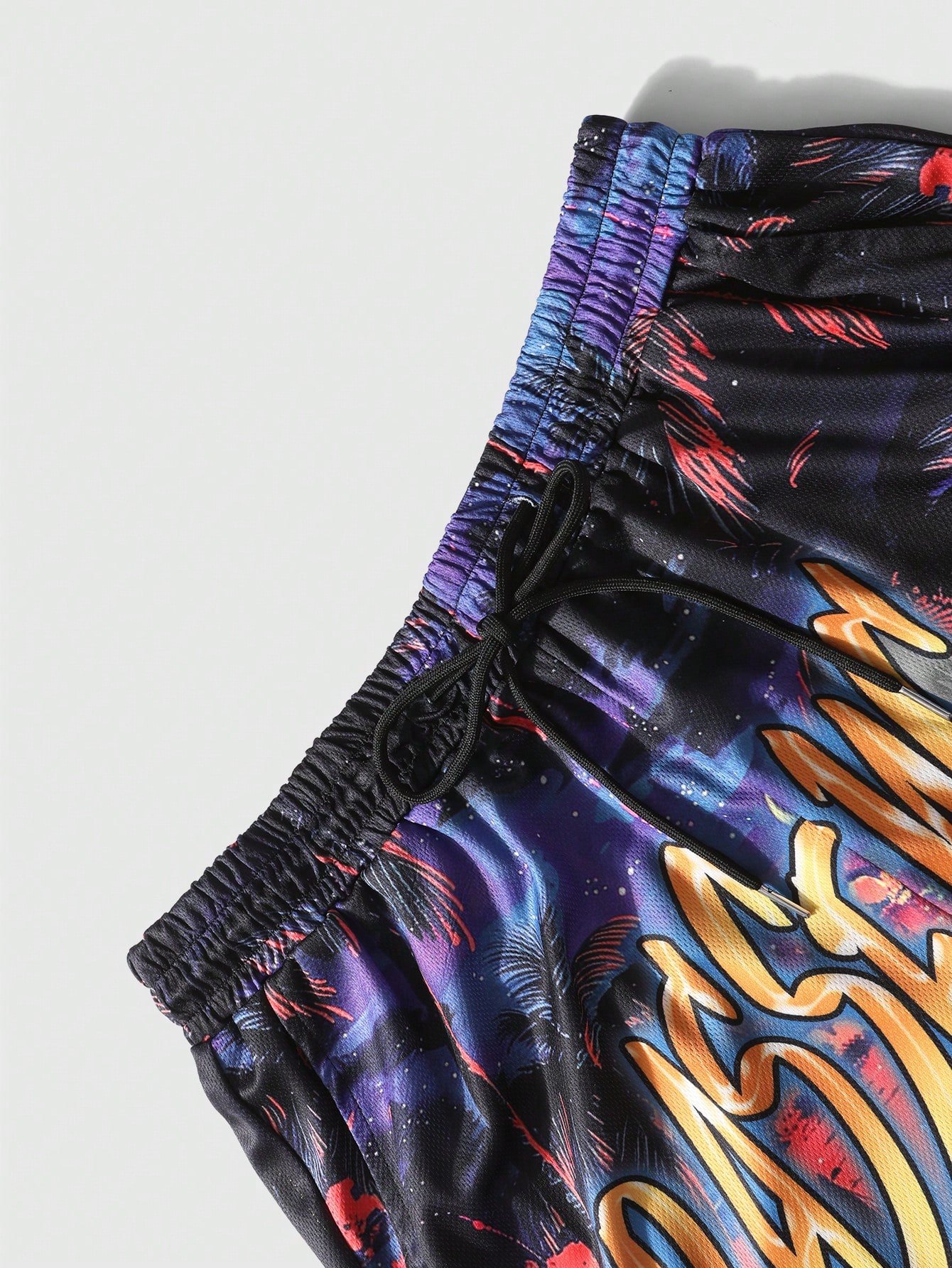 Street Life Men's Summer Beach Scenery Letter Print Shorts