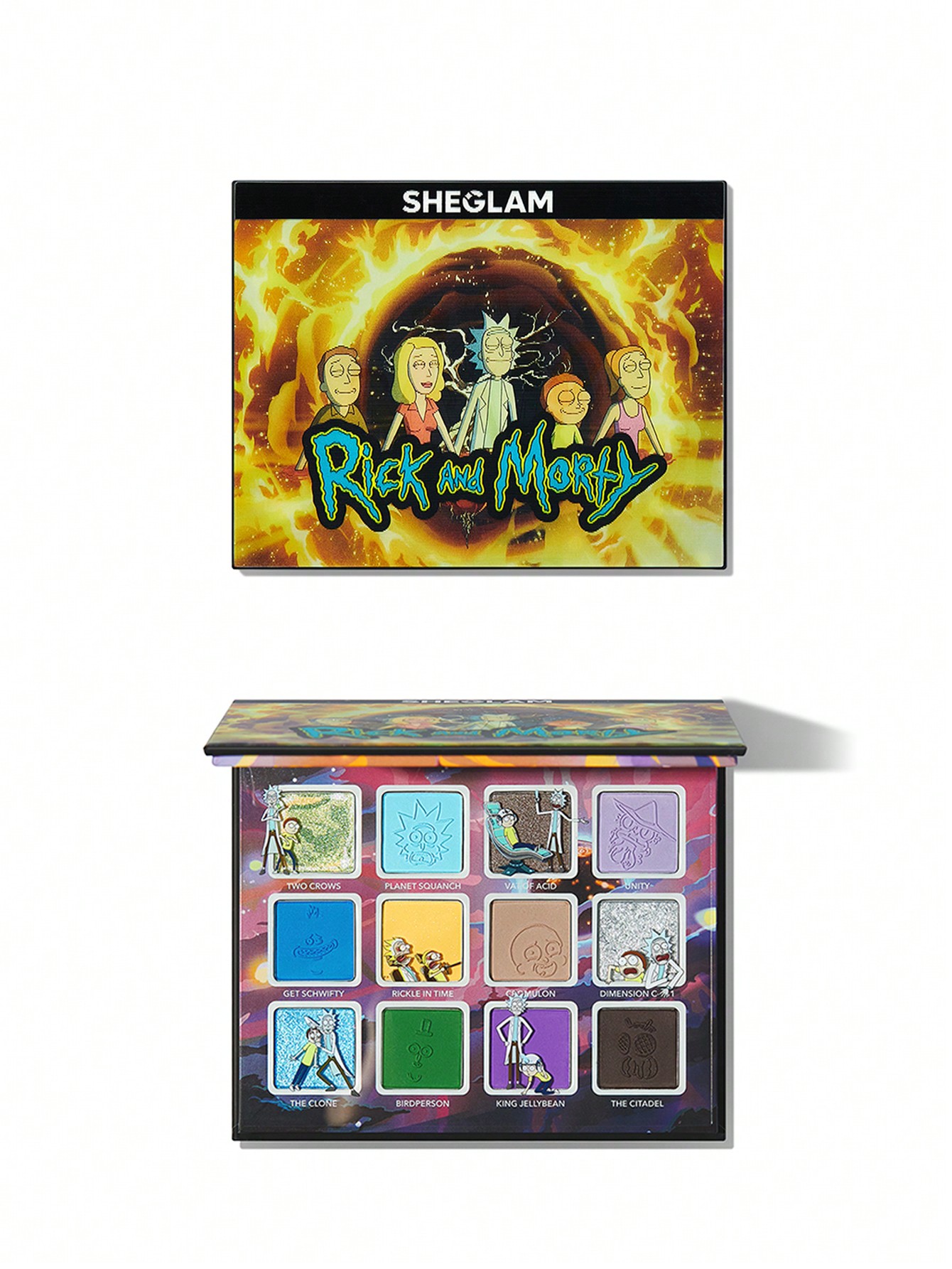 Rick and Morty X SHEGLAM The Meaning(Lessness) Of Life Palette Valentine Day Decor Love Gift Winter Y2K Makeup Party Beach Travel Holiday Deals Camping Outdoors Present Rose Fashion Girl New Year Cosmetic Cosplay Best Trip Festivals Color Fancy Campus School Charm Vibe