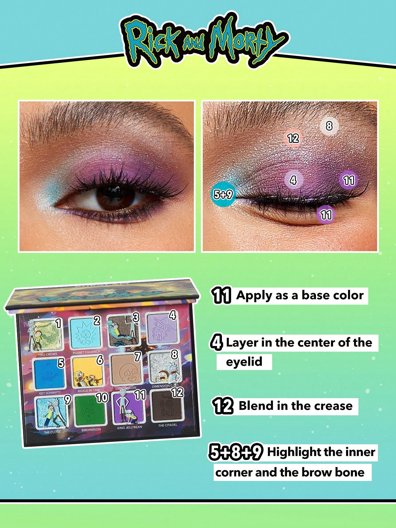 Rick and Morty X SHEGLAM The Meaning(Lessness) Of Life Palette Valentine Day Decor Love Gift Winter Y2K Makeup Party Beach Travel Holiday Deals Camping Outdoors Present Rose Fashion Girl New Year Cosmetic Cosplay Best Trip Festivals Color Fancy Campus School Charm Vibe