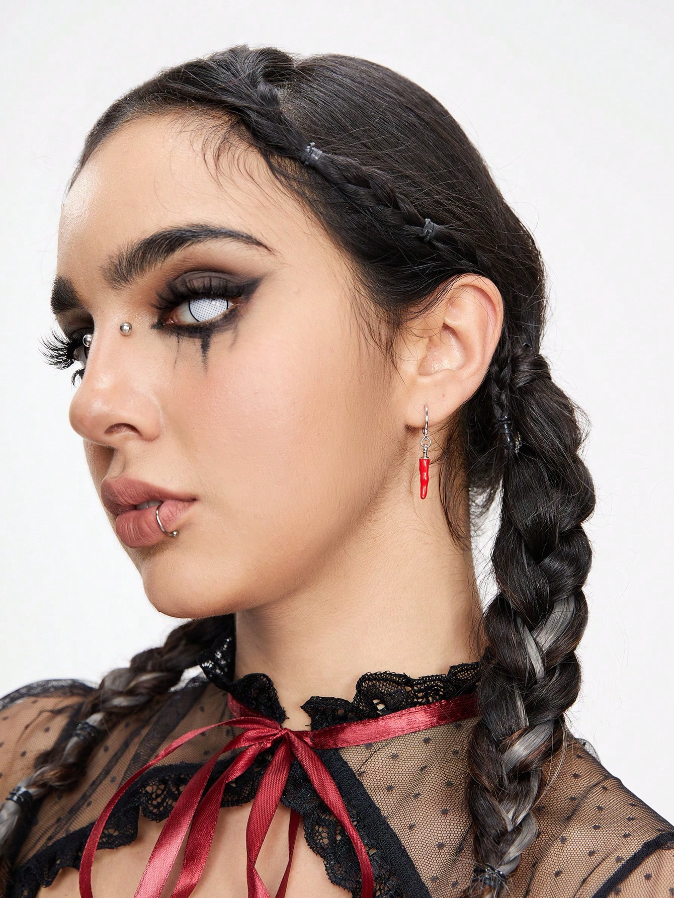 Goth Fashionable And Unique Red Chili Pepper Ear Drop Earrings For Women