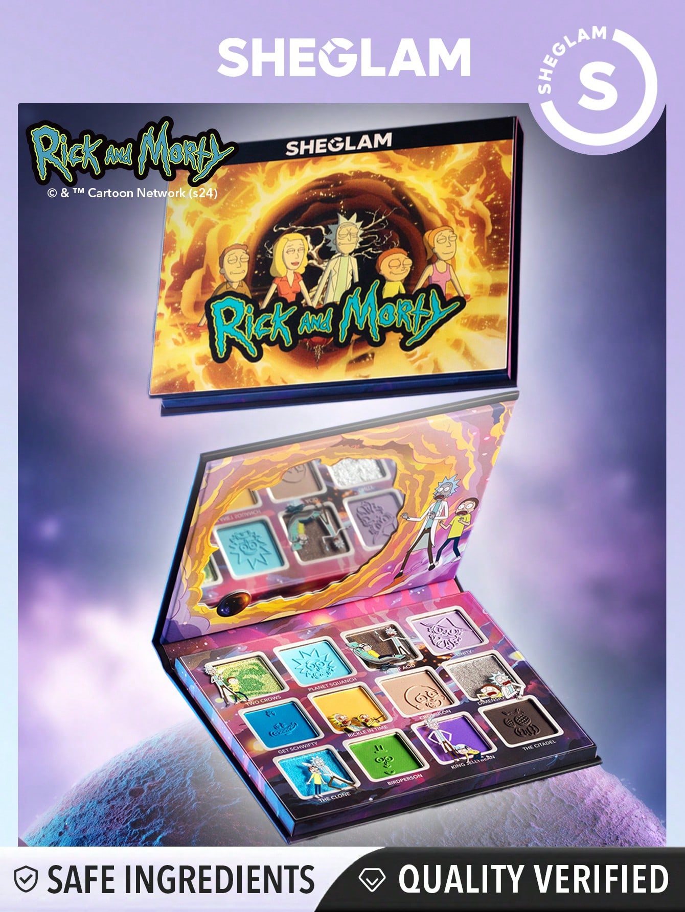Rick and Morty X SHEGLAM The Meaning(Lessness) Of Life Palette Valentine Day Decor Love Gift Winter Y2K Makeup Party Beach Travel Holiday Deals Camping Outdoors Present Rose Fashion Girl New Year Cosmetic Cosplay Best Trip Festivals Color Fancy Campus School Charm Vibe
