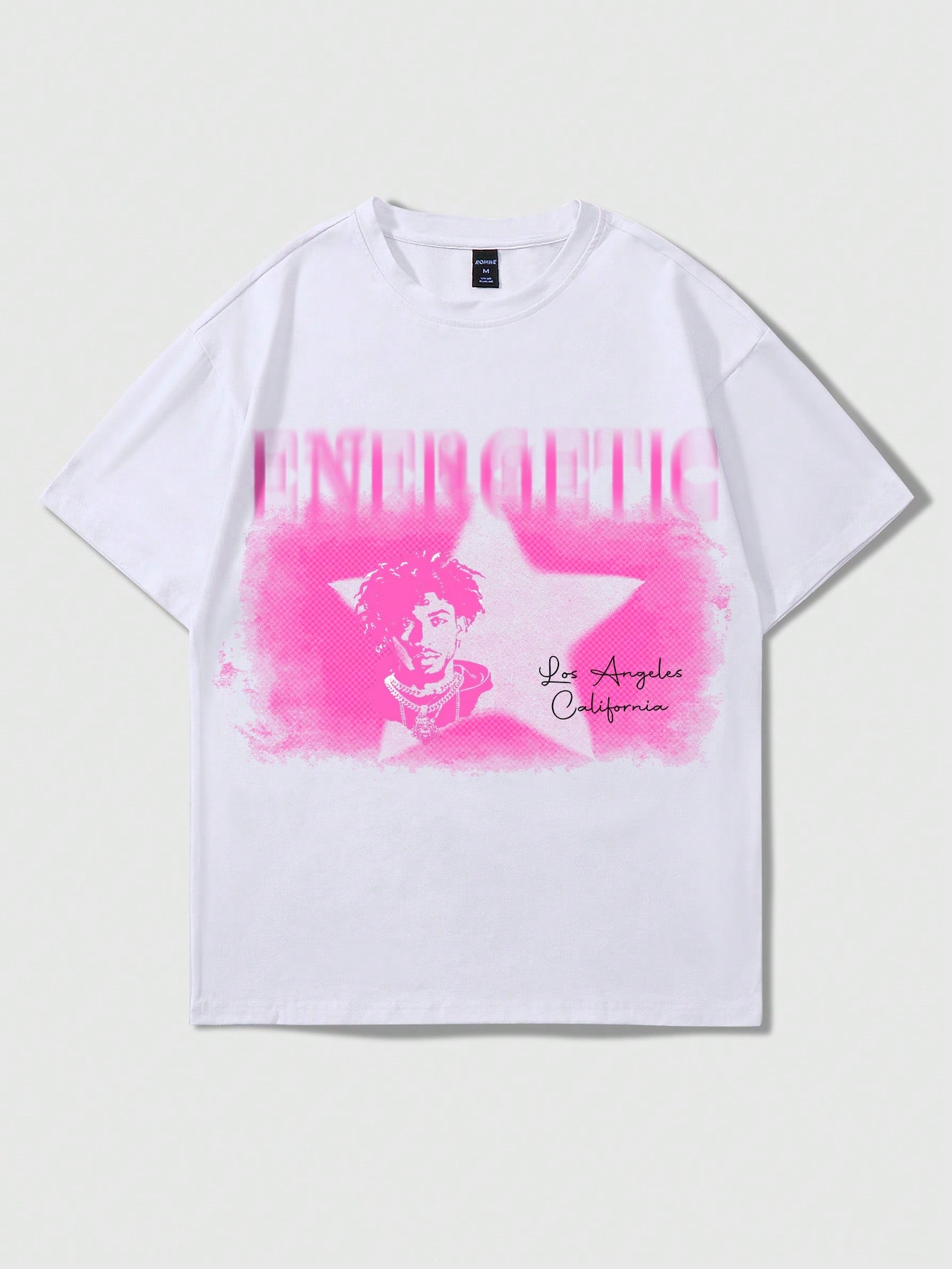 Street Life Men's Summer Casual Round Neck Short Sleeve T-Shirt With Letter And Character Print
