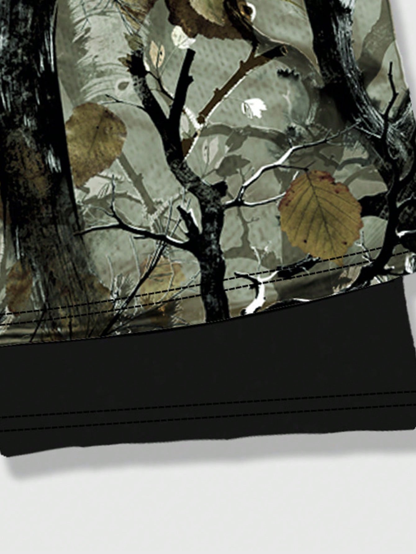 Street Life Men's Tree Branch Camouflage Printed 2-In-1 Breathable Basketball Shorts, Spring And Summer