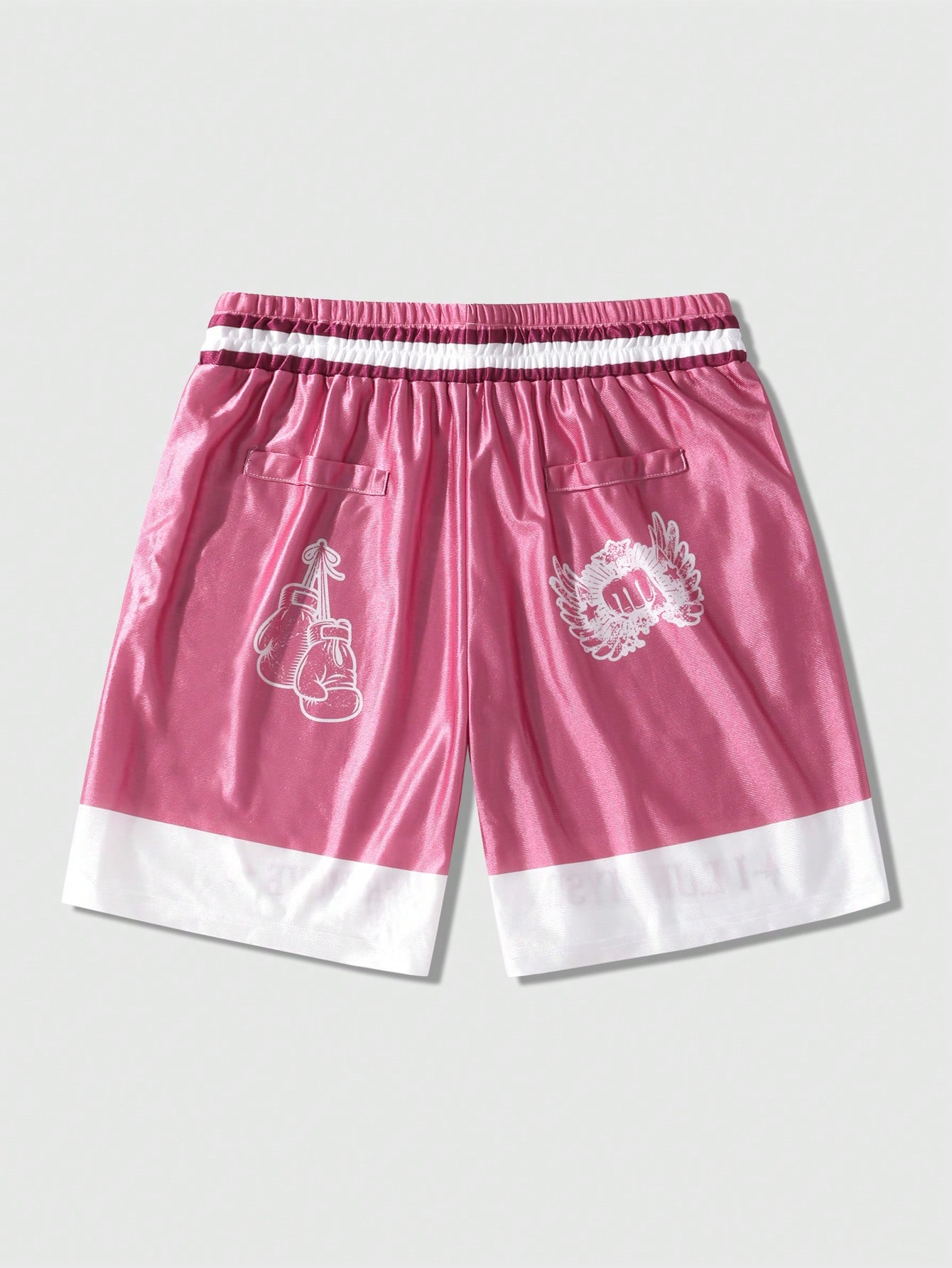 Street Life Men's Shiny Sports Boxing Shorts, Summer
