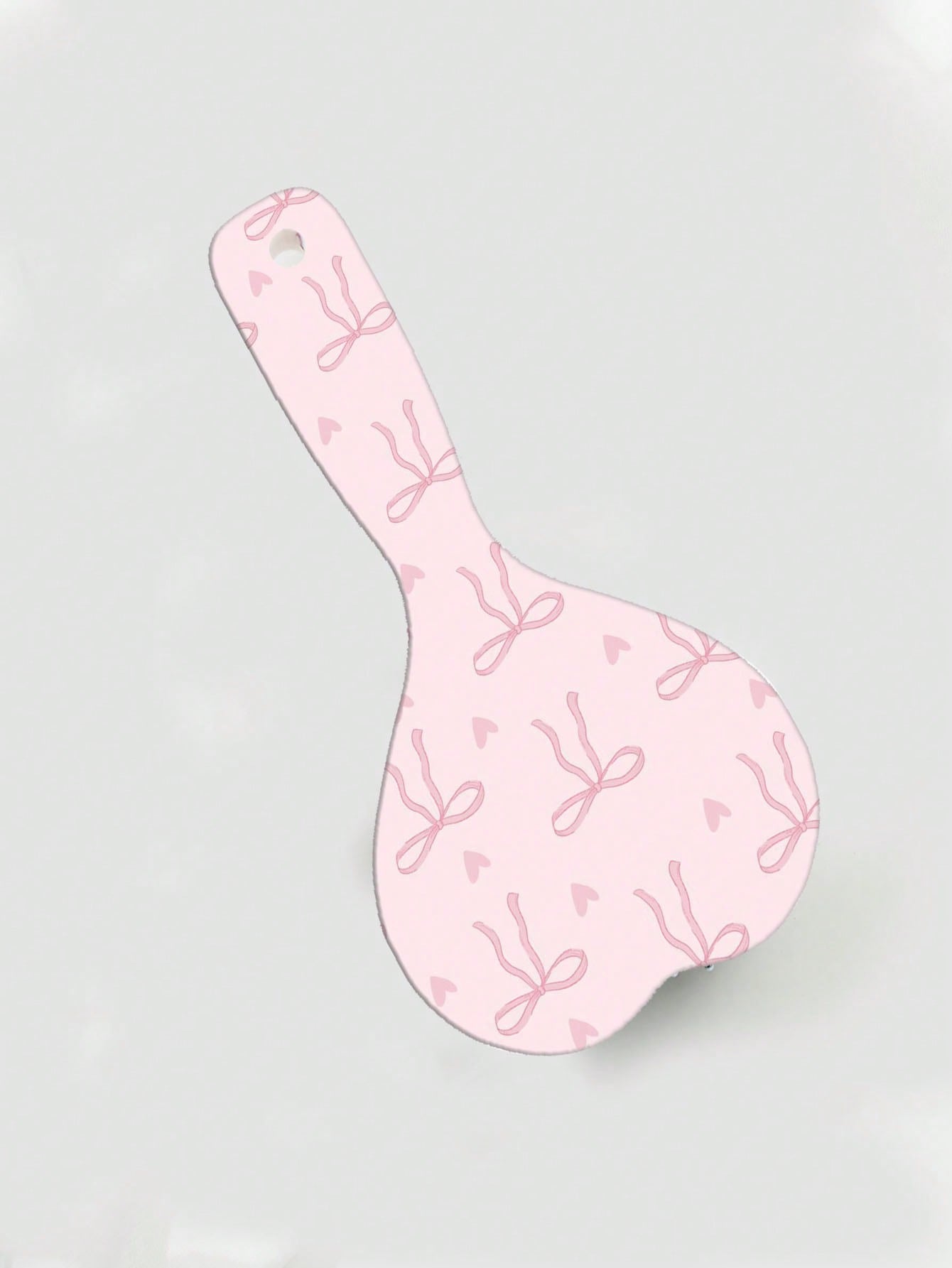 Kawaii 1pc Bowknot Pattern Printed Large Paddle Air Cushion Massage Hair Comb For Home Use