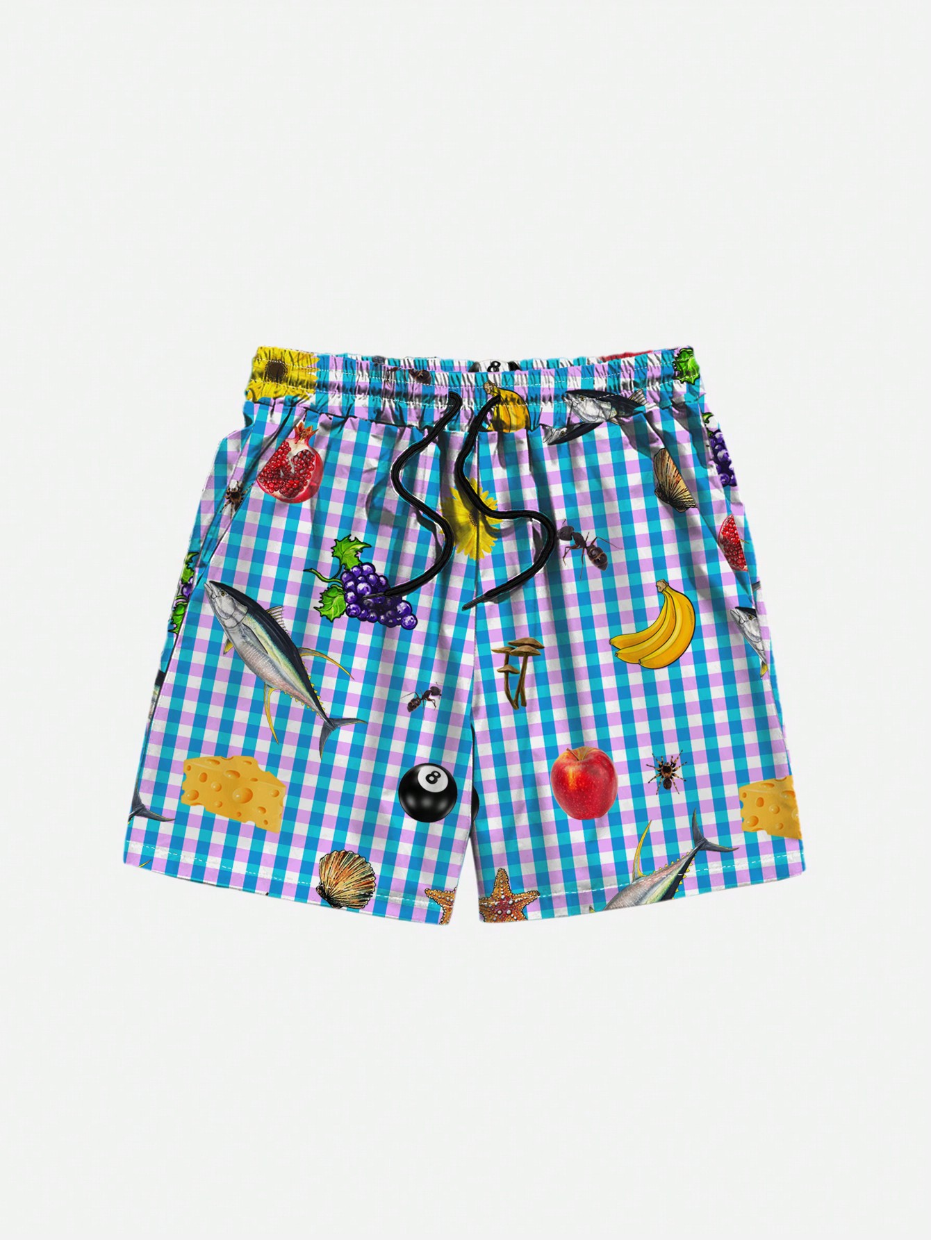 Street Life Men's Printed Woven Shorts, Suitable For Daily Wear In Spring And Summer
