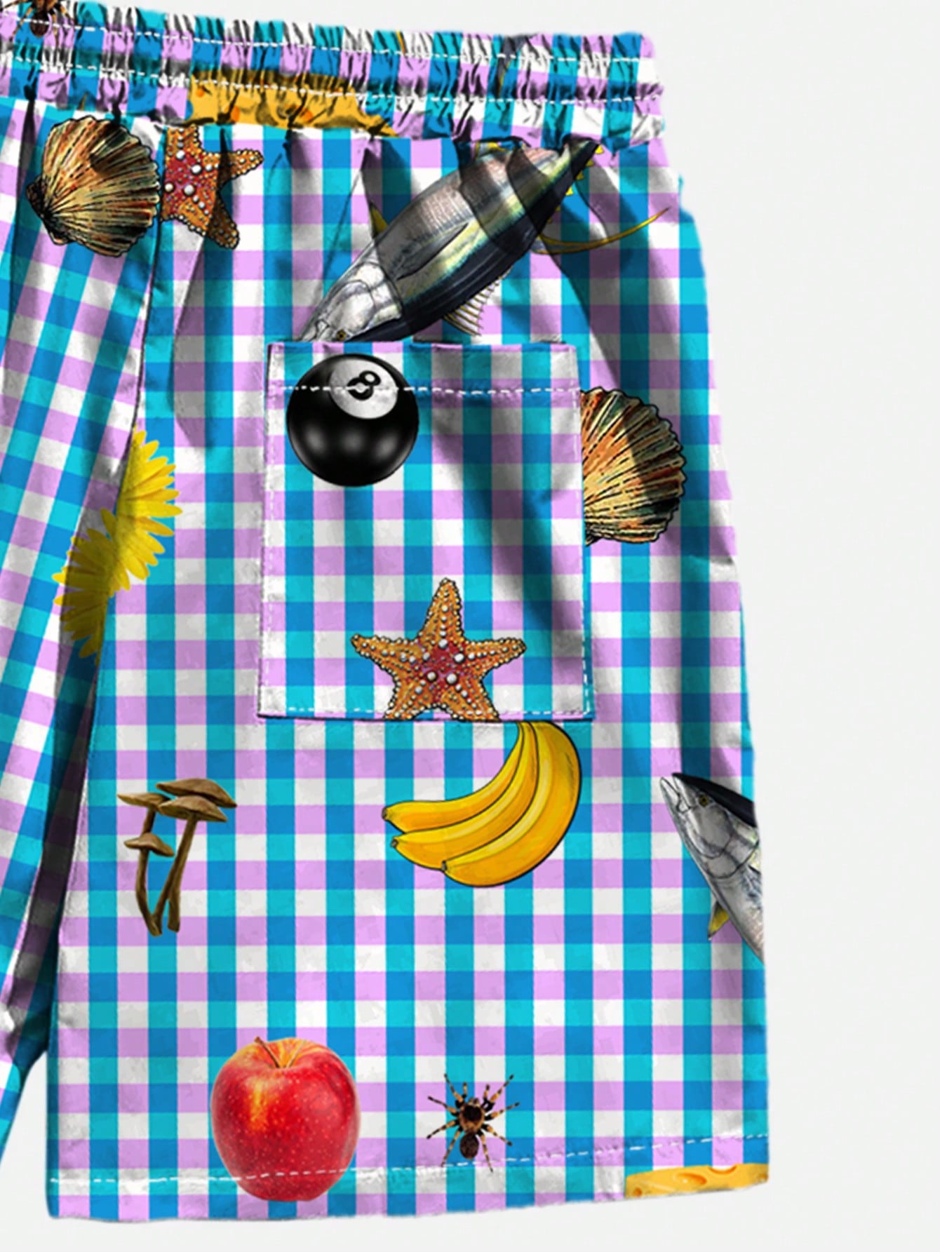Street Life Men's Printed Woven Shorts, Suitable For Daily Wear In Spring And Summer