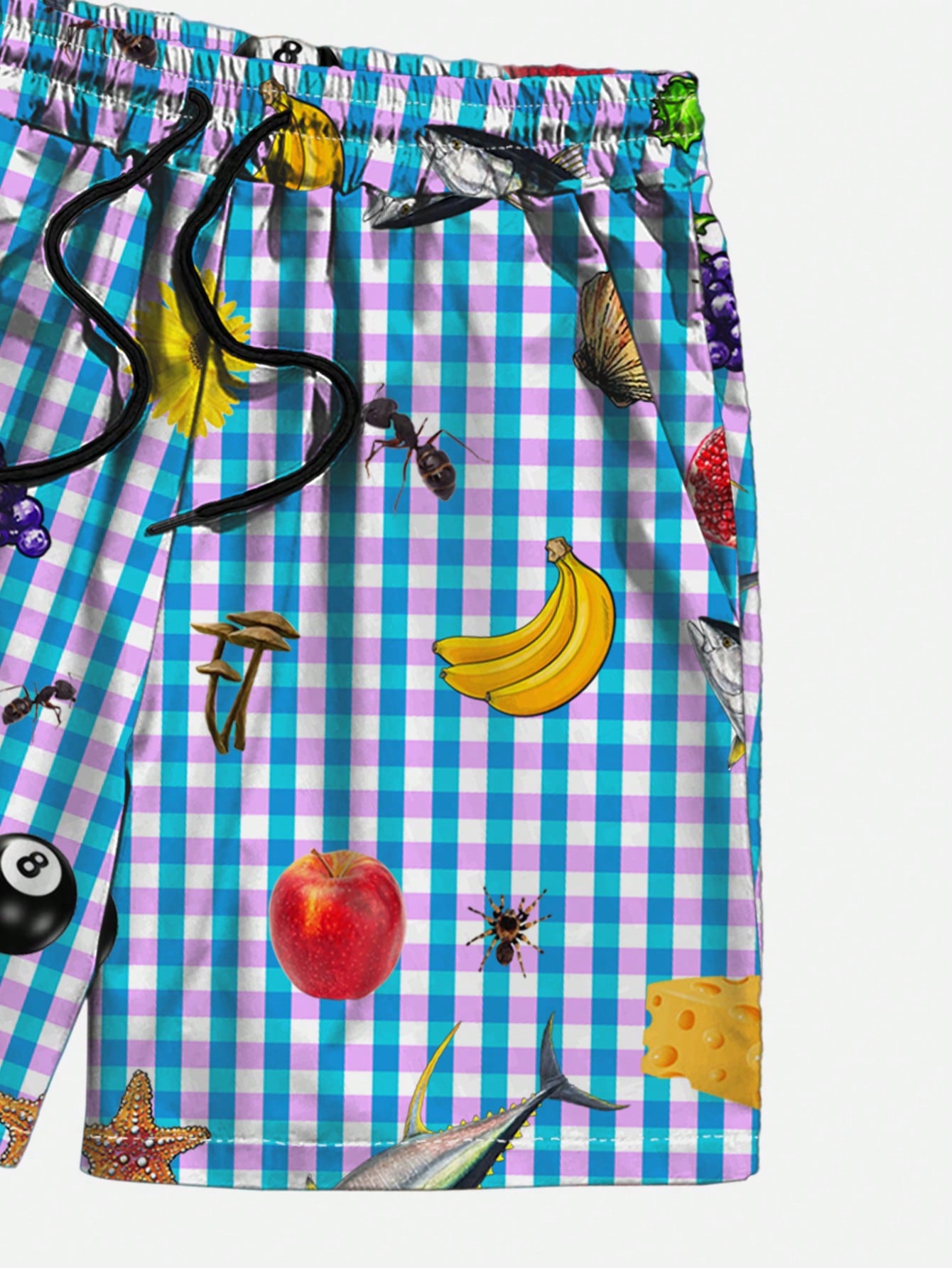 Street Life Men's Printed Woven Shorts, Suitable For Daily Wear In Spring And Summer