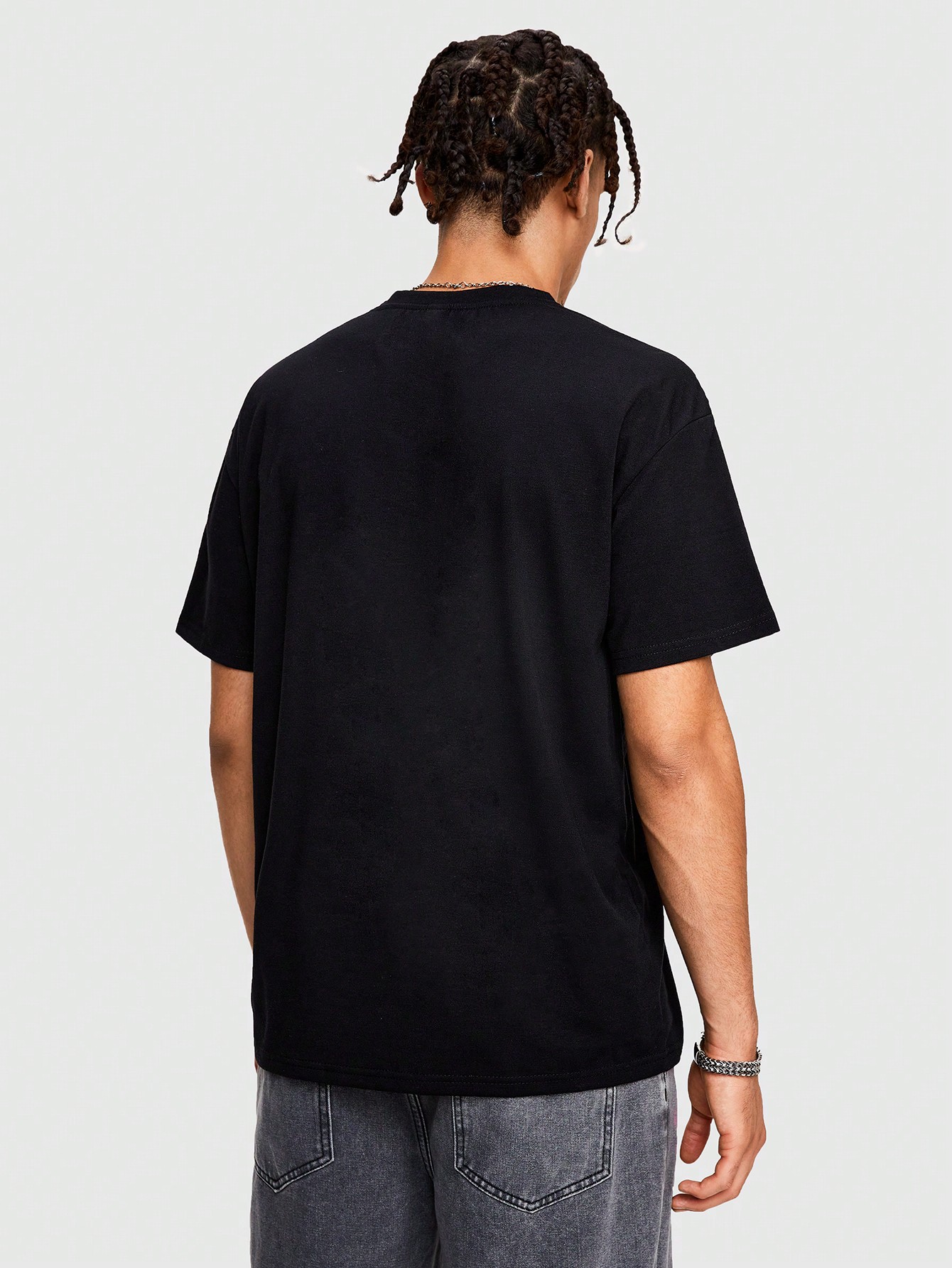 Street Life Men Augmented Reality Print Short Sleeve T-Shirt, Suitable For Daily Wear, Spring And Summer