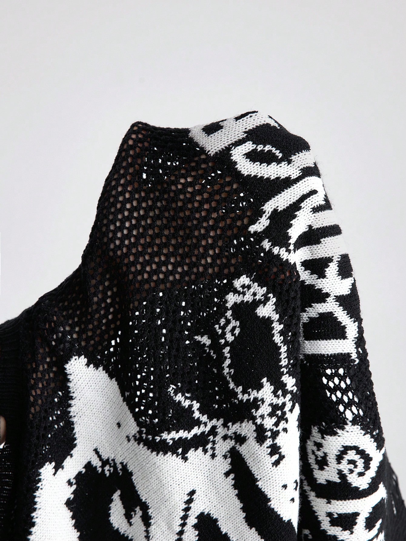 Men Skull Pattern Sweater Vest For Summer