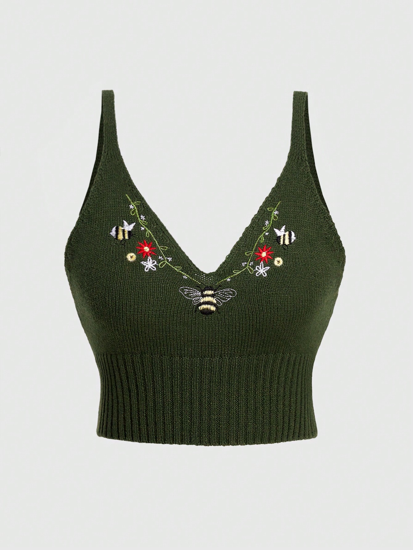 Fairycore Women's Honeybee Knitted Camisole Tank Top