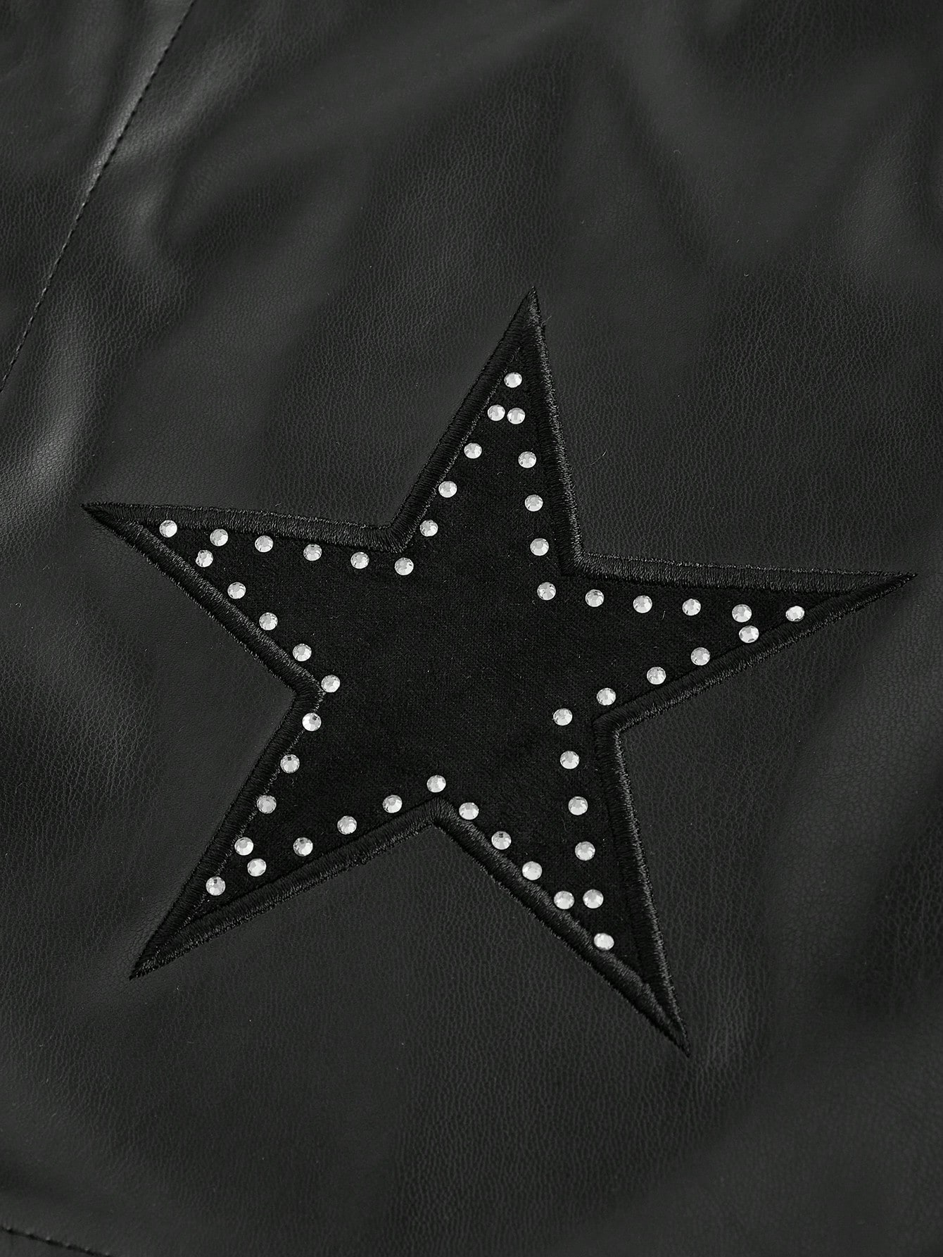 Fairycore Summer Fashion Star Embroidery PU Shorts