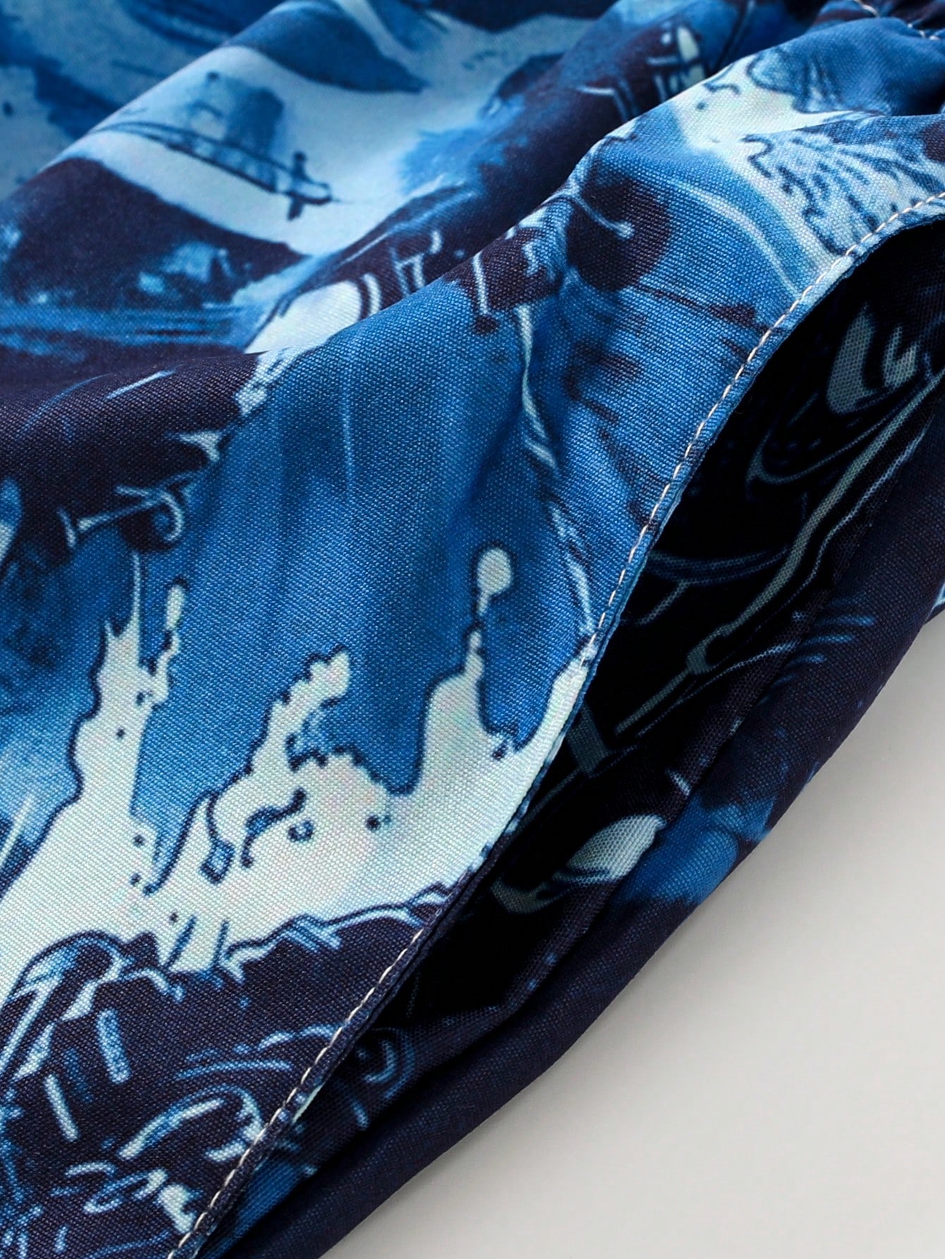 Street Life Men's Motorcycle Print Waist Tie Shorts, Suitable For Daily Wear In Spring And Summer