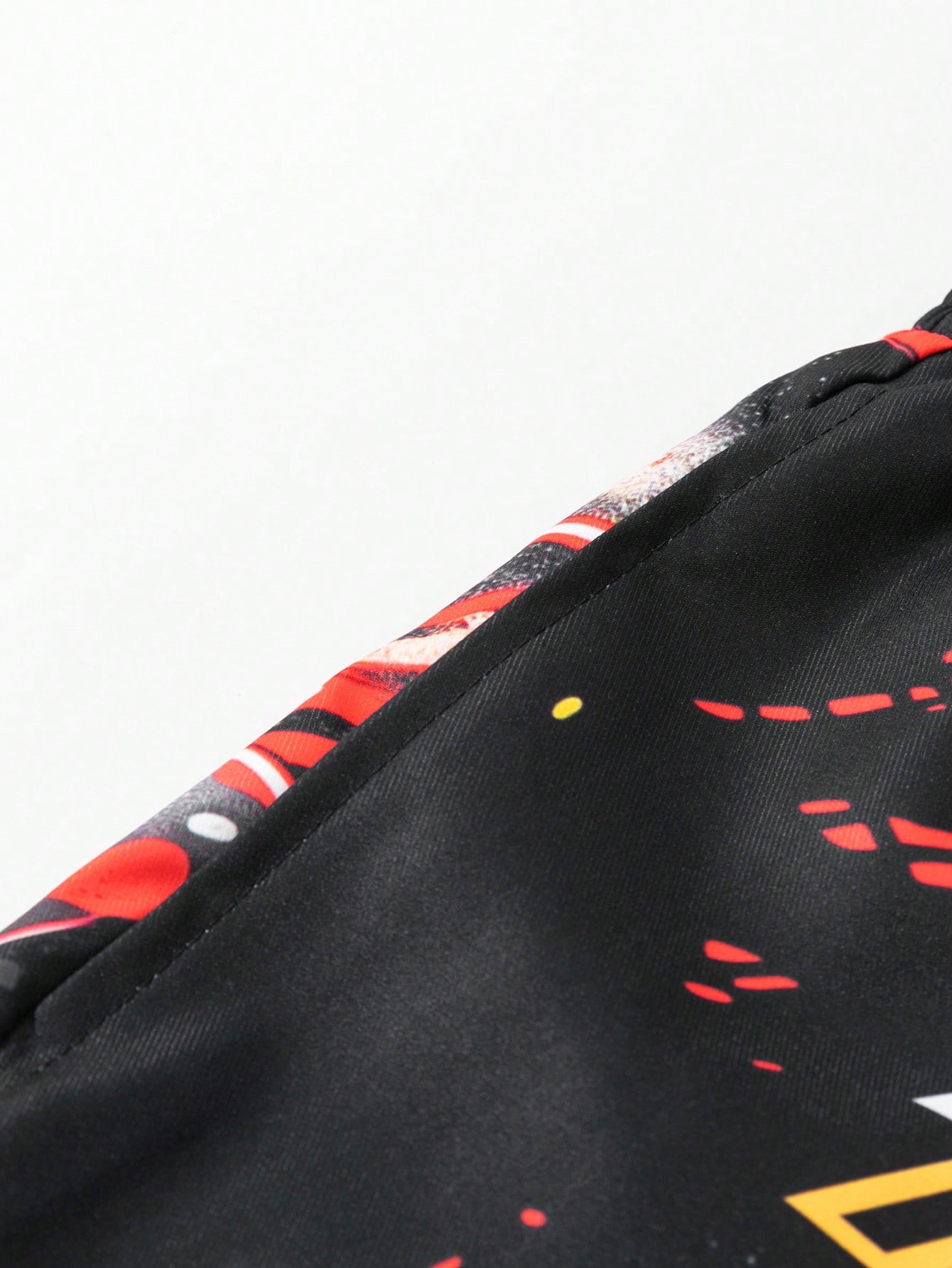 Street Life Men's Casual Car Letter Print Drawstring Waist Shorts, Summer