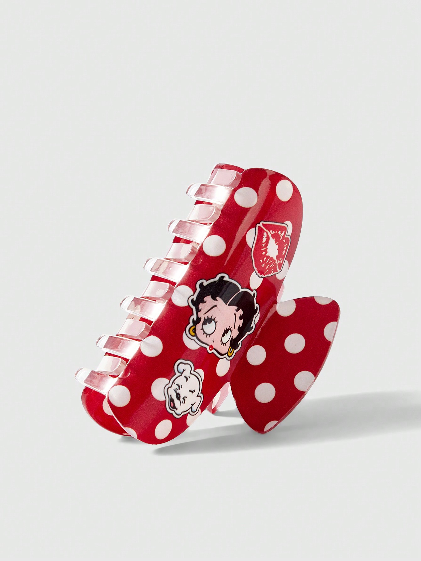 Betty Boop | ROMWE 1pc Back To School Polka Dot Hair Clip, Valentines