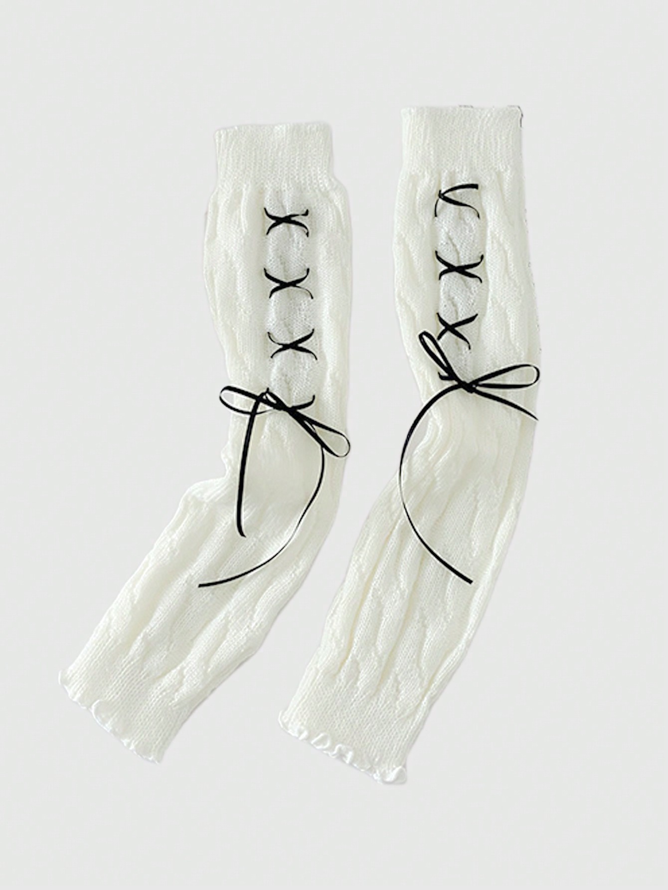 Kawaii 1pair Y2K Millennium Girl Bandage Sleeves, Japanese Cute JK Lolita Puff Sleeve Covers